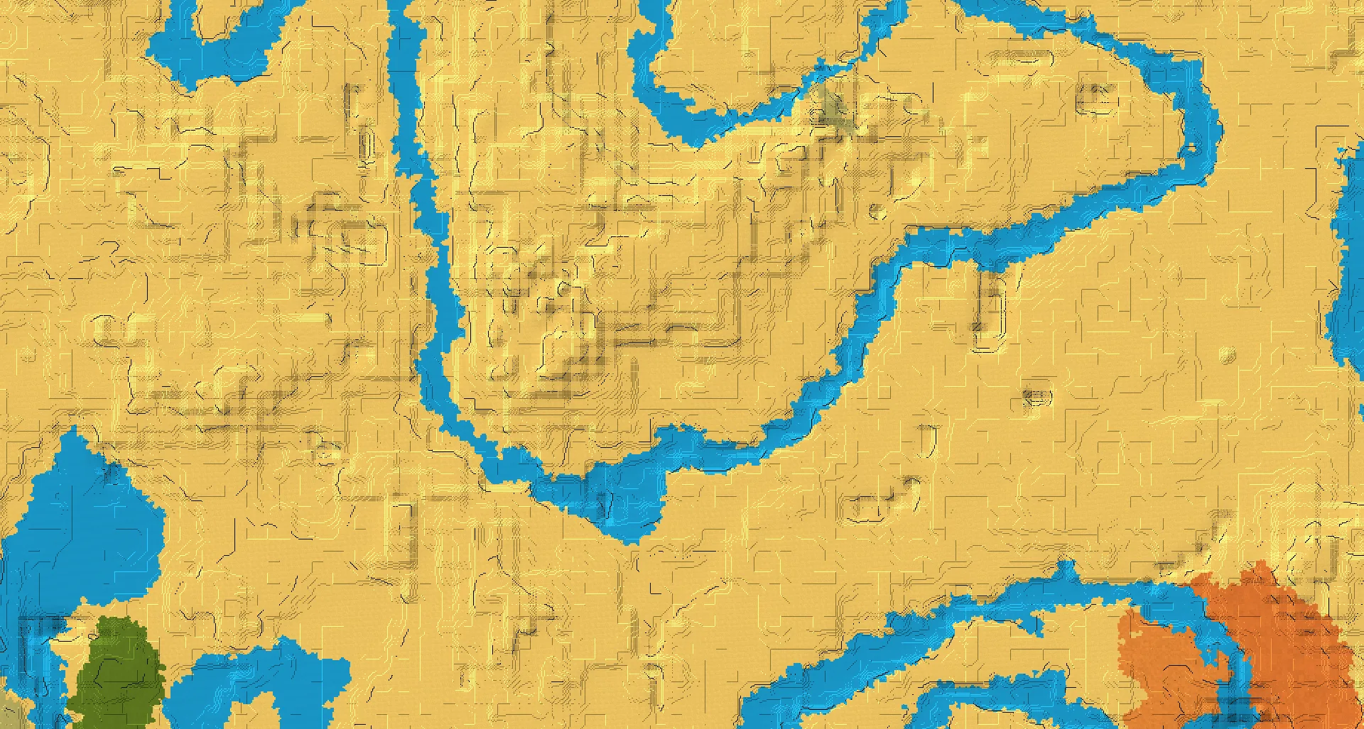 Seed map — Desert Temple South of the Desert Start with Village