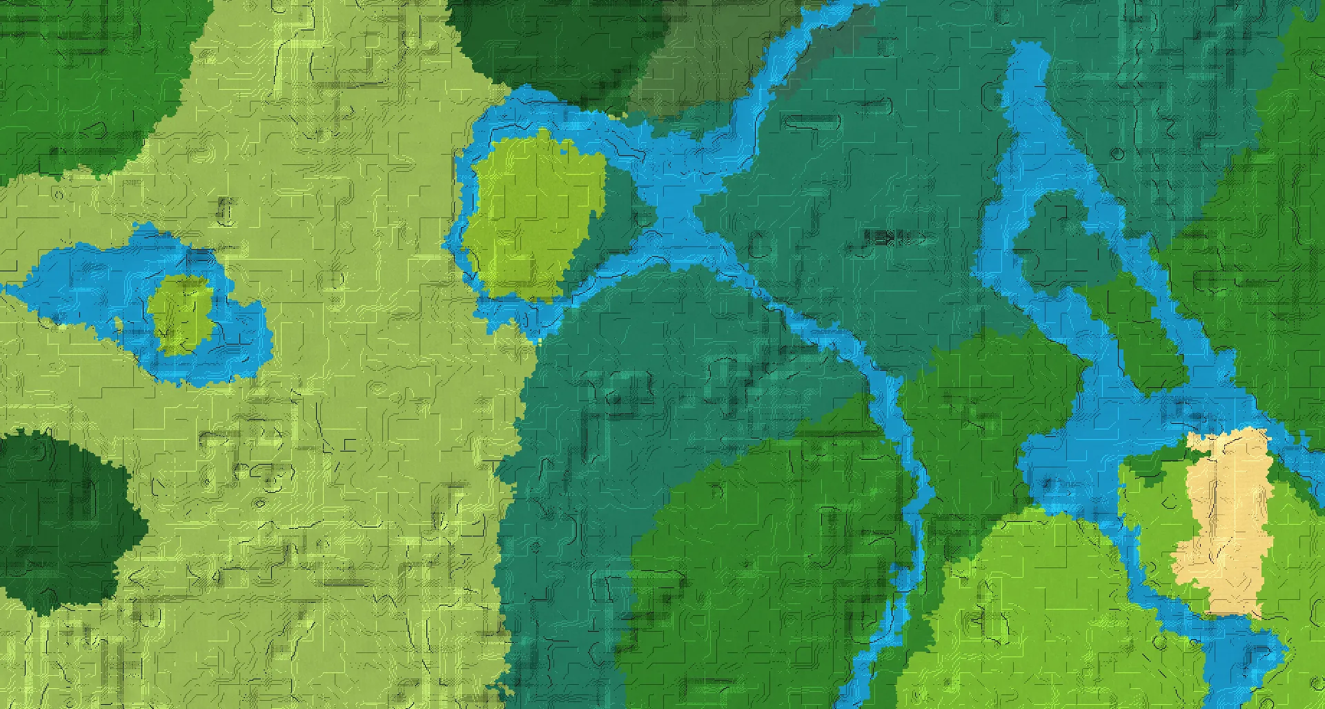 Seed map — Trail Ruins Southeast of a Dark Forest Start with Village