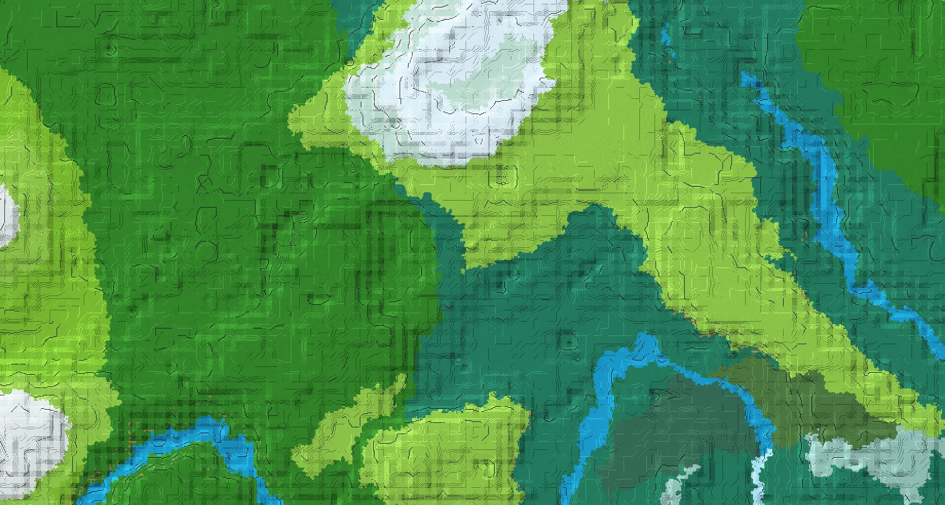 Seed map — Village and Pillager Outpost from Meadow