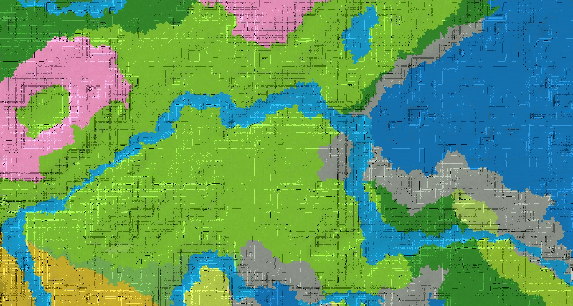 Seed map — Cherry Grove and Village from Dripstone Caves with Ruined Portal