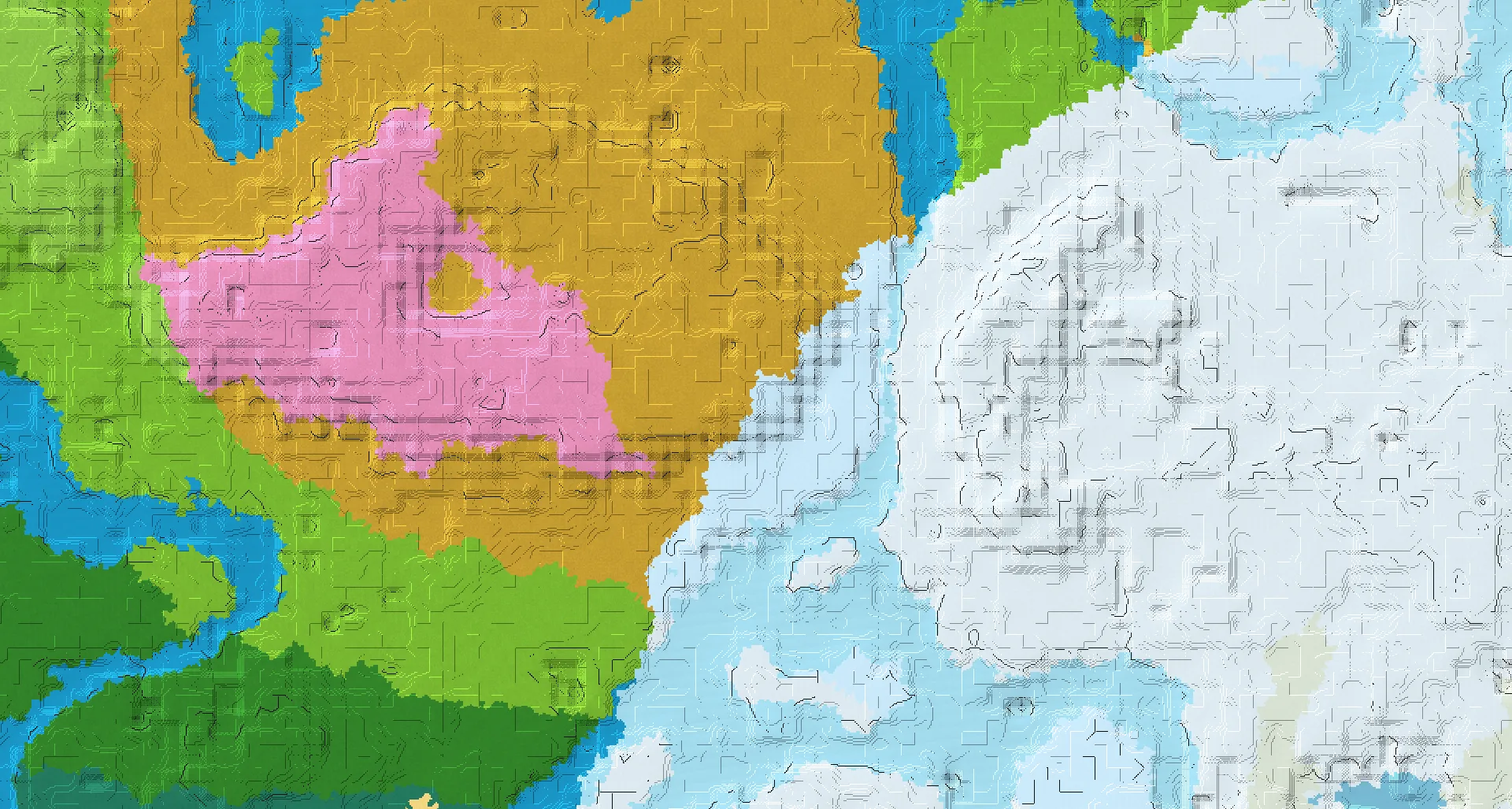 Seed map — Ice Spikes Southeast of a Dappled Forest Start