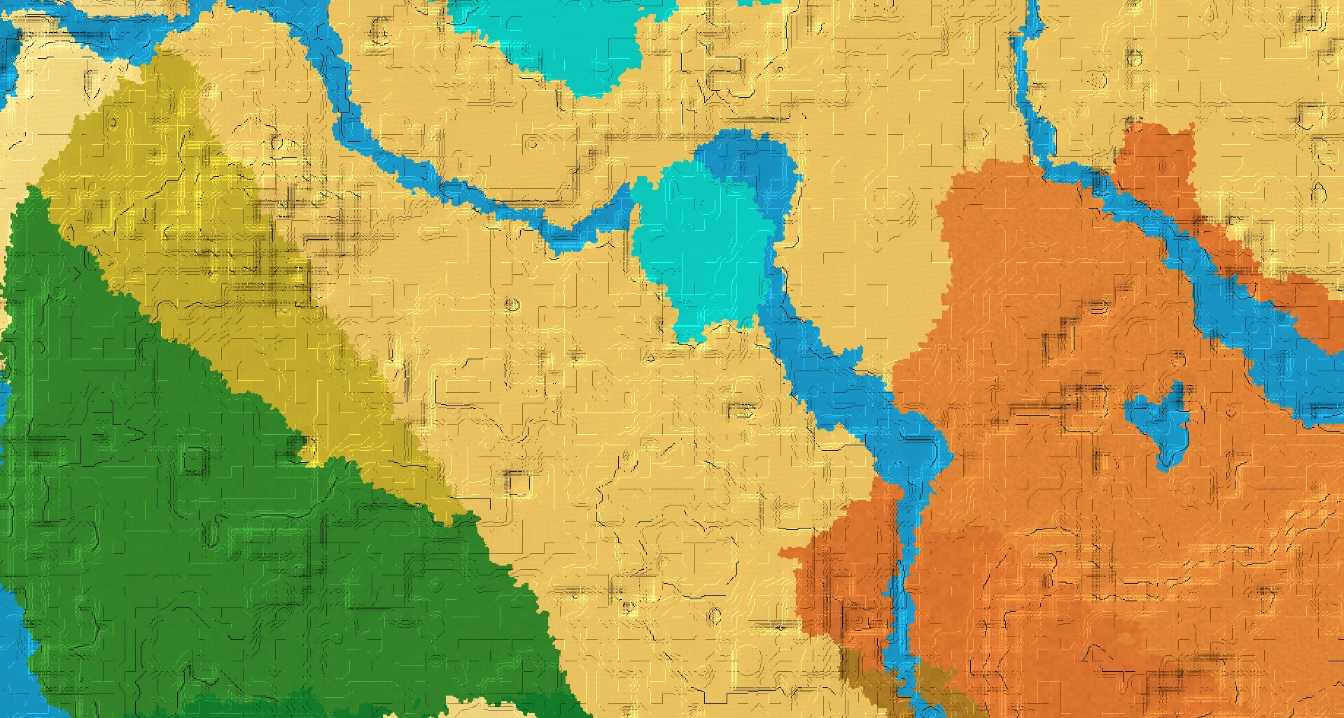 Seed map — Desert Temple Southeast of a Desert Start with Village