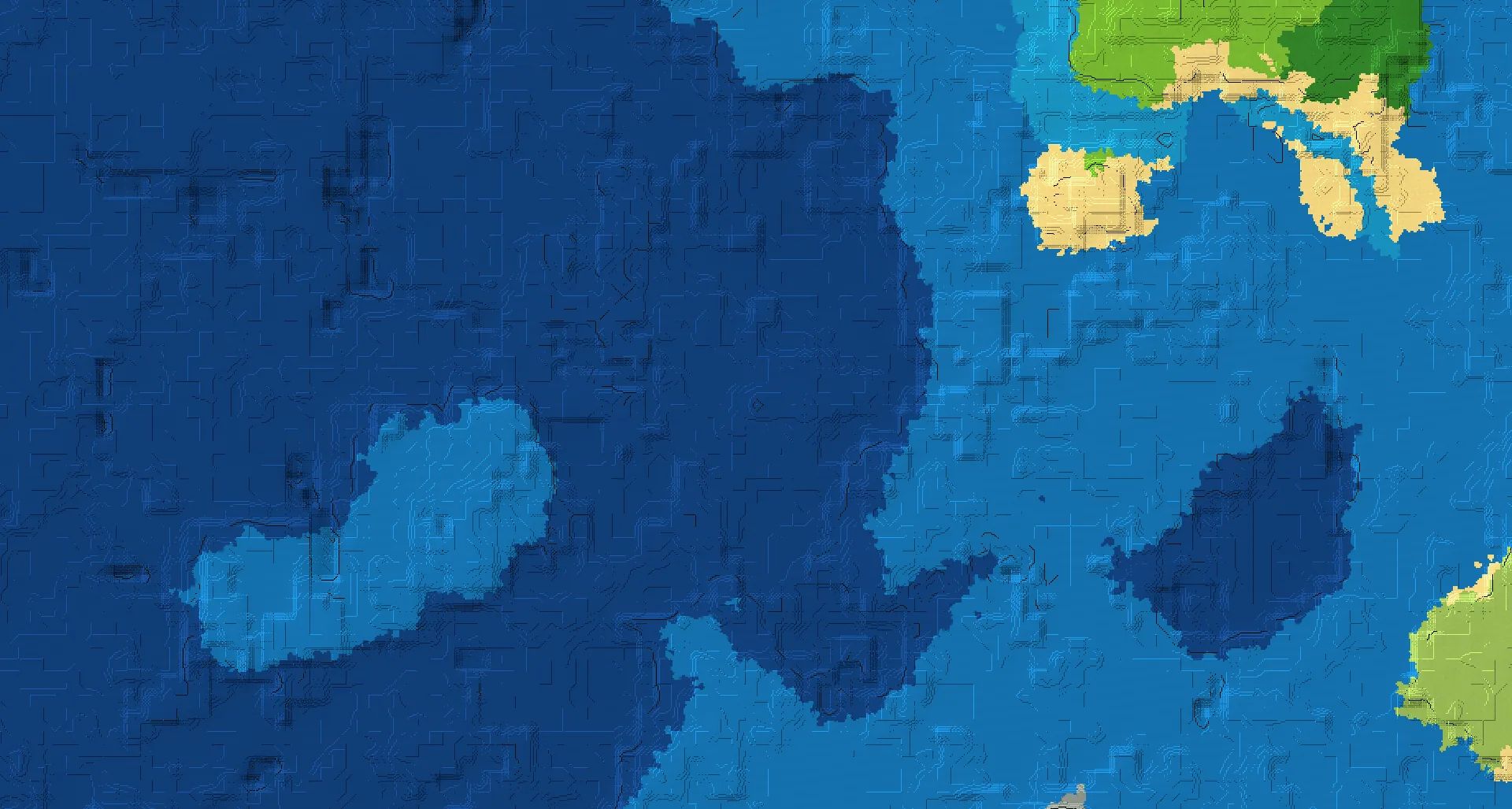 Seed map — Plains Ocean Start with a Shipwreck with Ocean Ruins