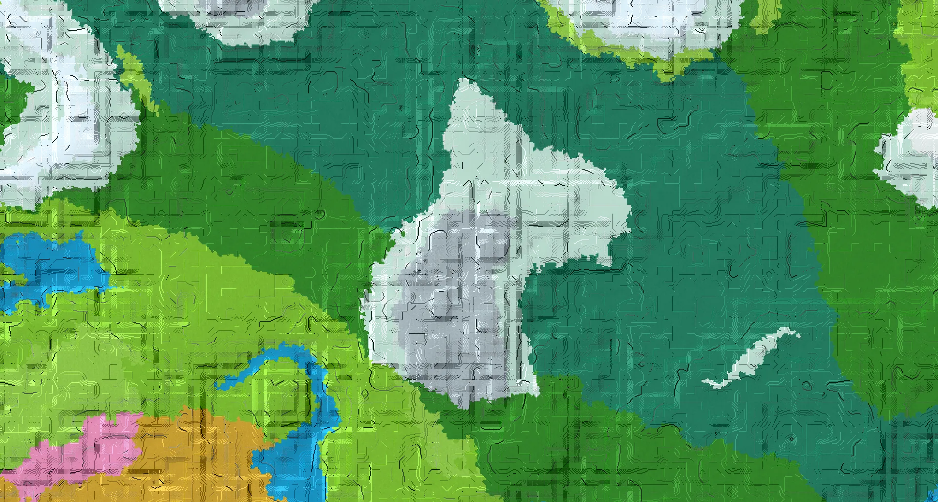 Seed map — Ancient City Southwest of a Taiga Start