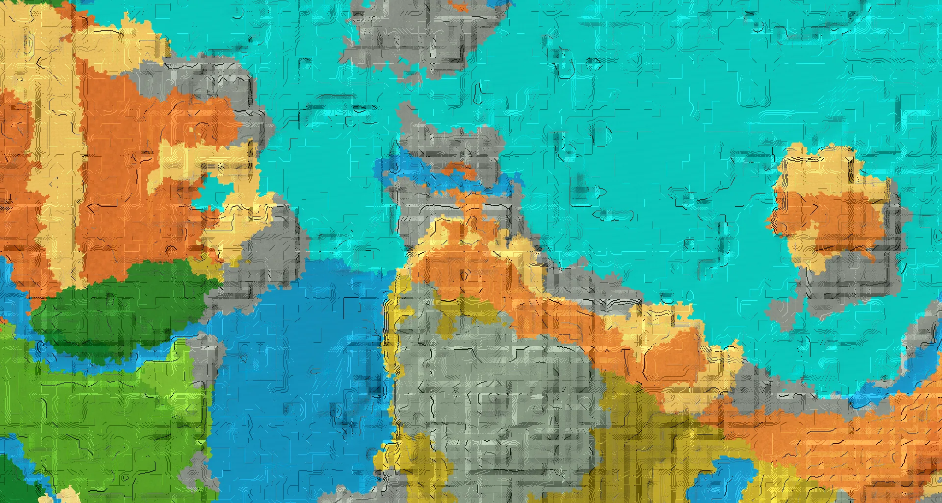 Seed map — A tropical ocean inside a mountain crater