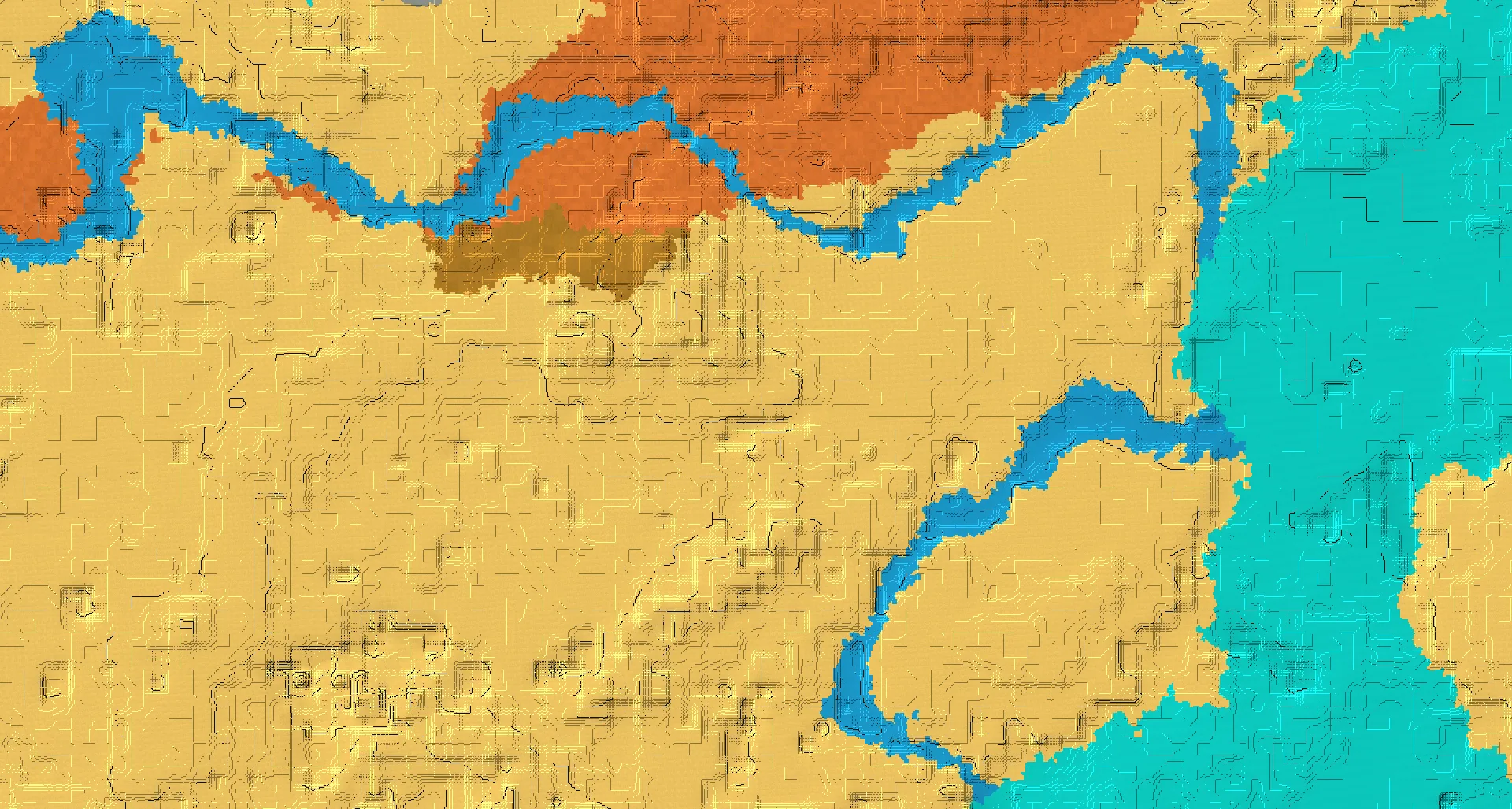 Seed map — Lush cave oasis in the middle of the desert