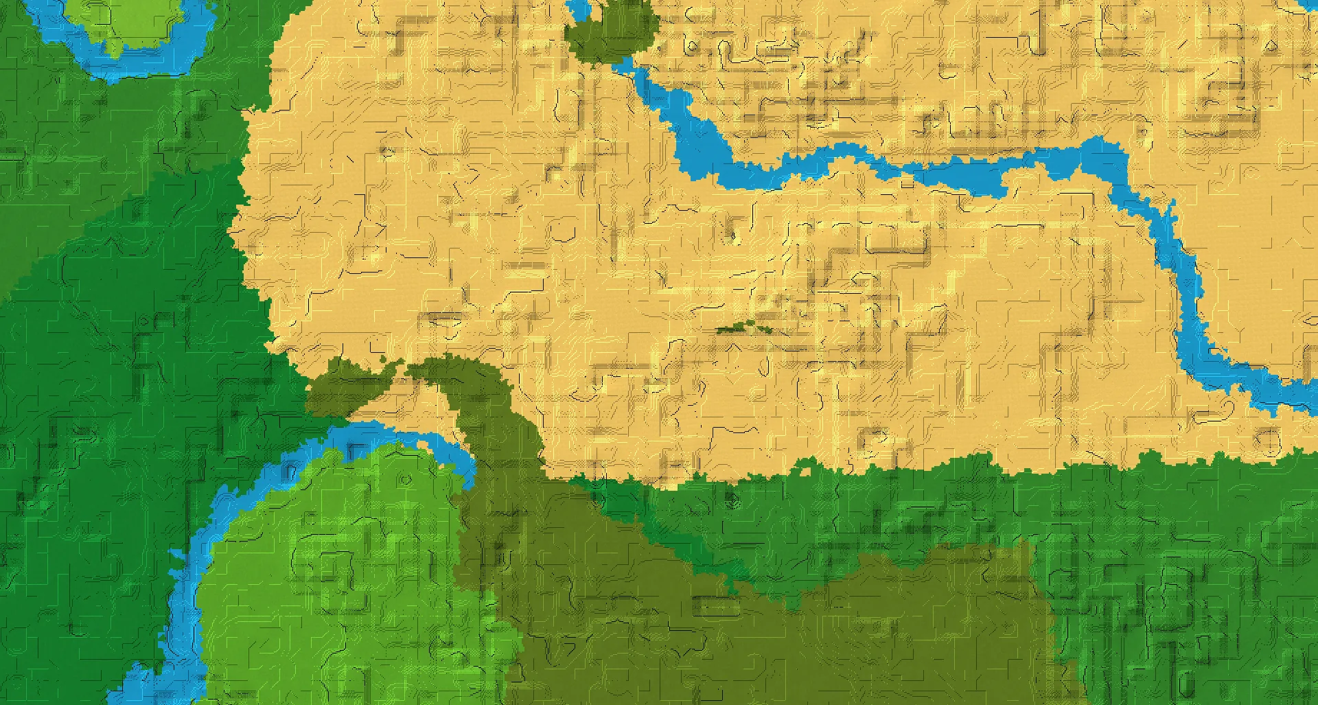 Seed map — Desert Start with Desert Temple at 0, 0