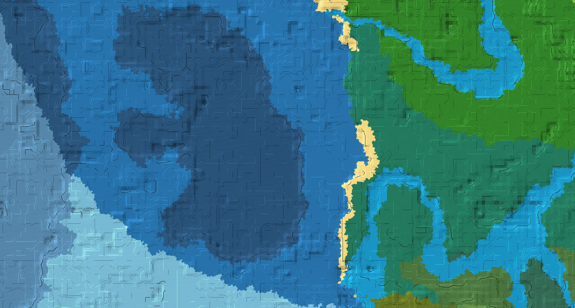 Seed map — Ocean Monument and Trial Chambers from Taiga