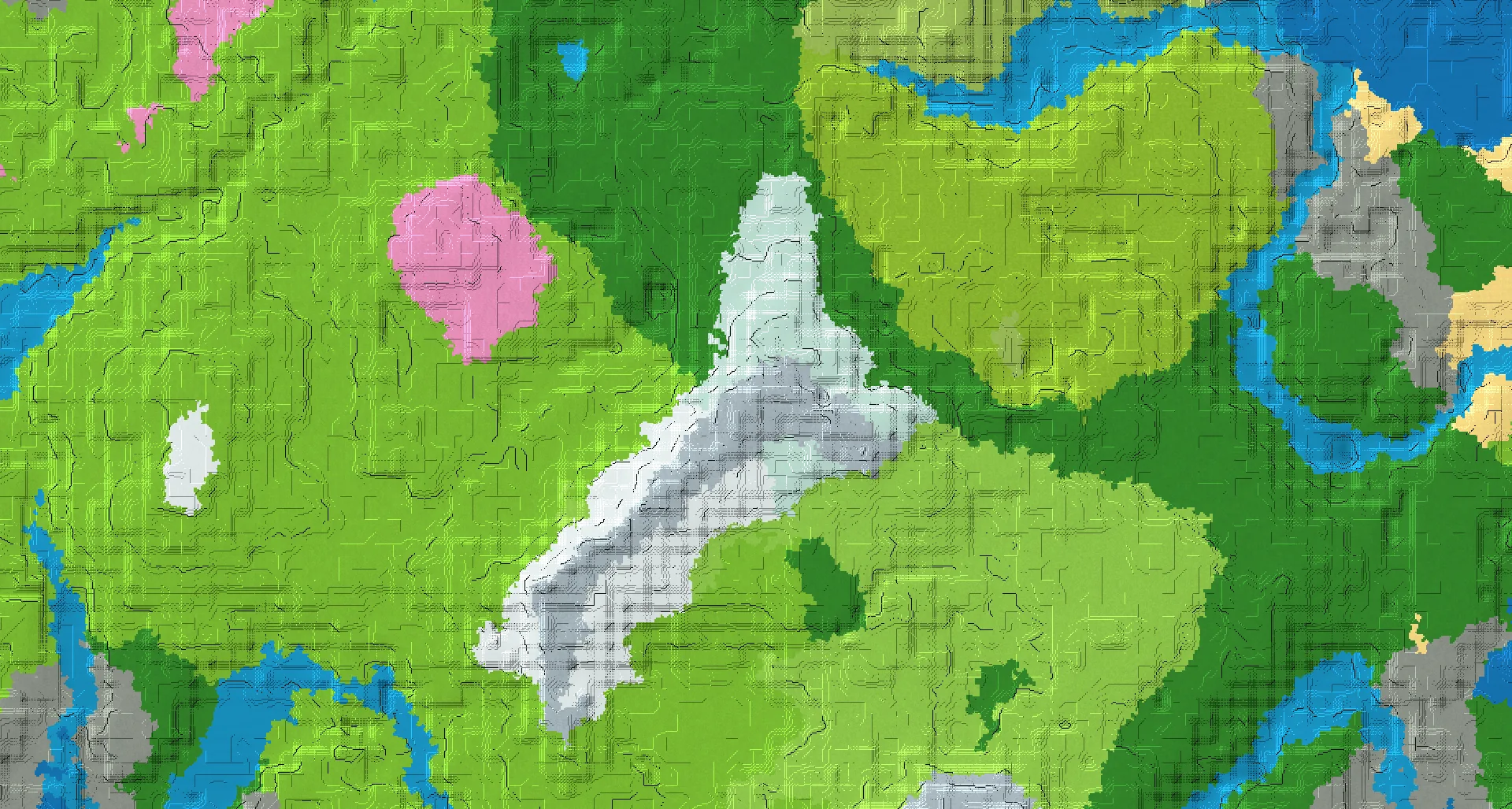 Seed map — Jagged Peaks Start with Village