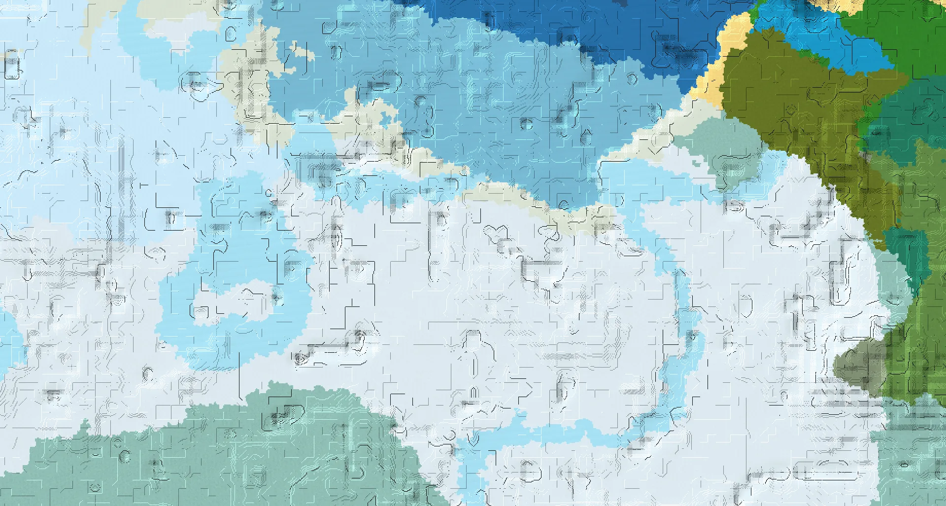 Seed map — Snowy village and Shipwreck