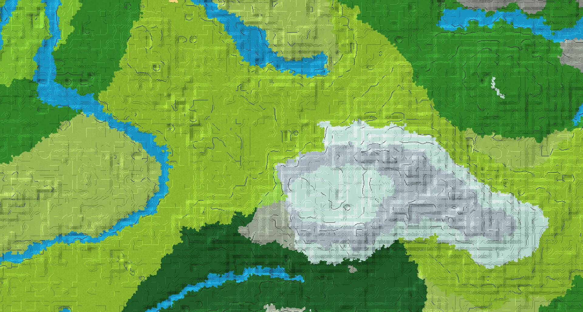 Seed map — Lush Caves Southwest of a Birch Forest Start with Ancient City