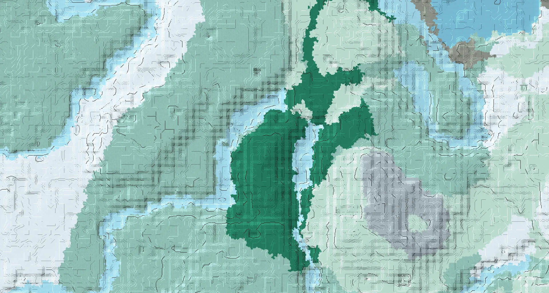 Seed map — 3 Villages near a Dripstone Caves Start with Trial Chambers