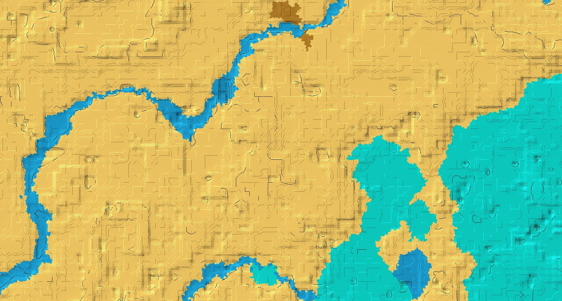 Seed map — Desert Start with Trial Chambers at 0, 0