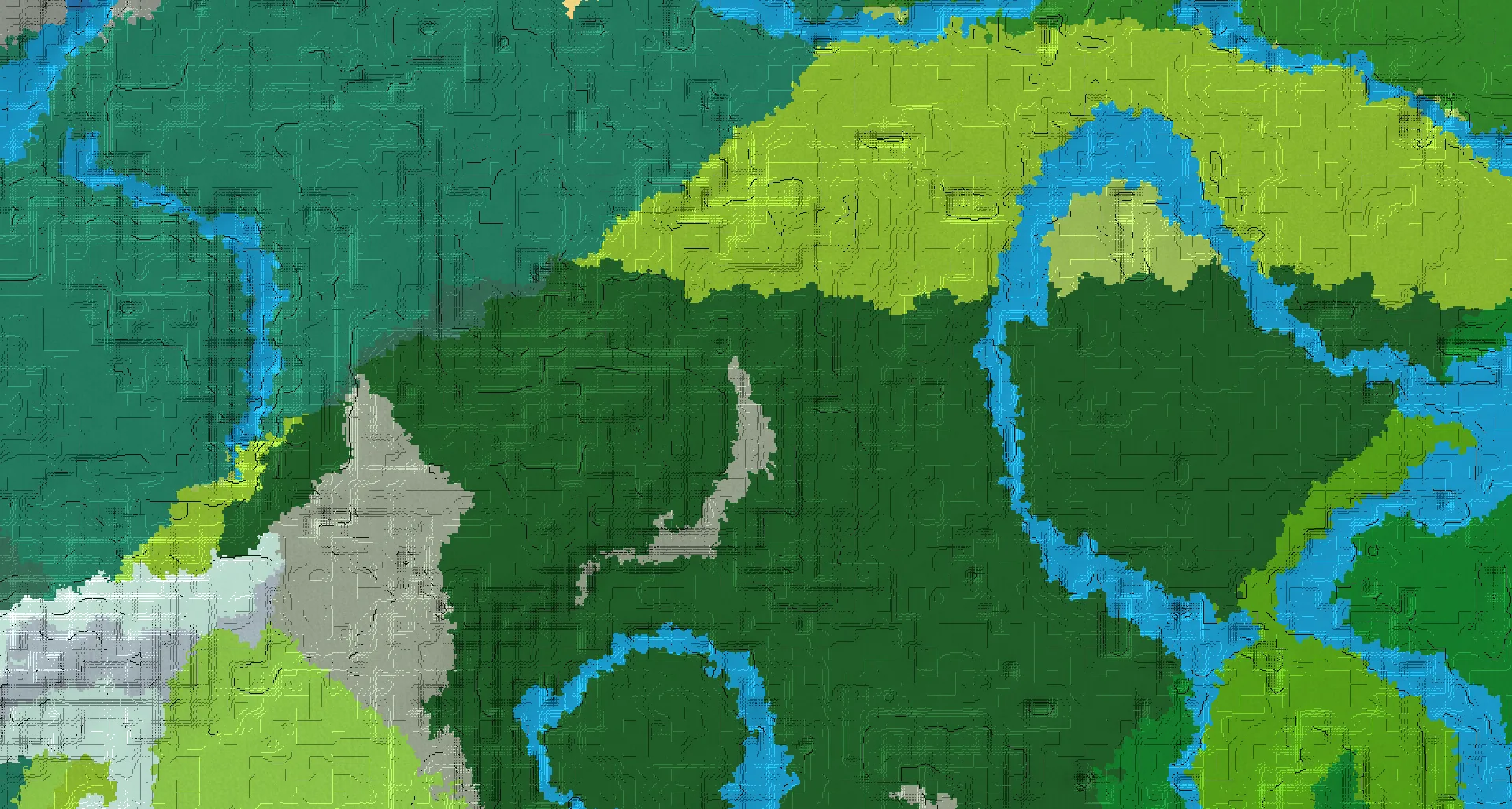 Seed map — Pale Garden South of a Taiga Start