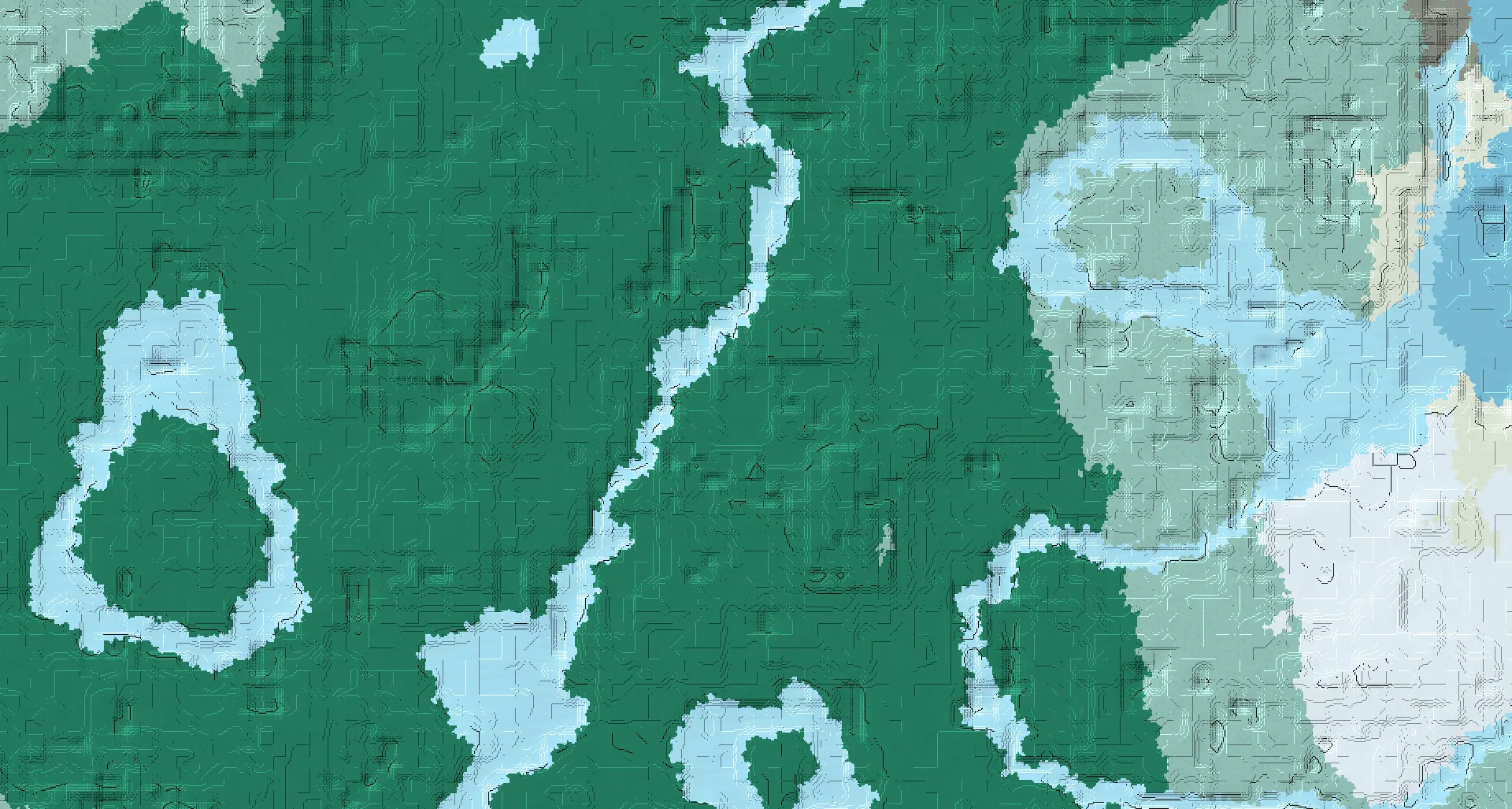 Seed map — Lush Caves Southeast of a Taiga Start