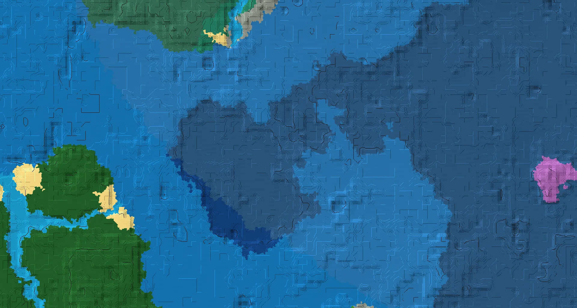 Seed map — Ocean Monument Southeast of a Taiga Start