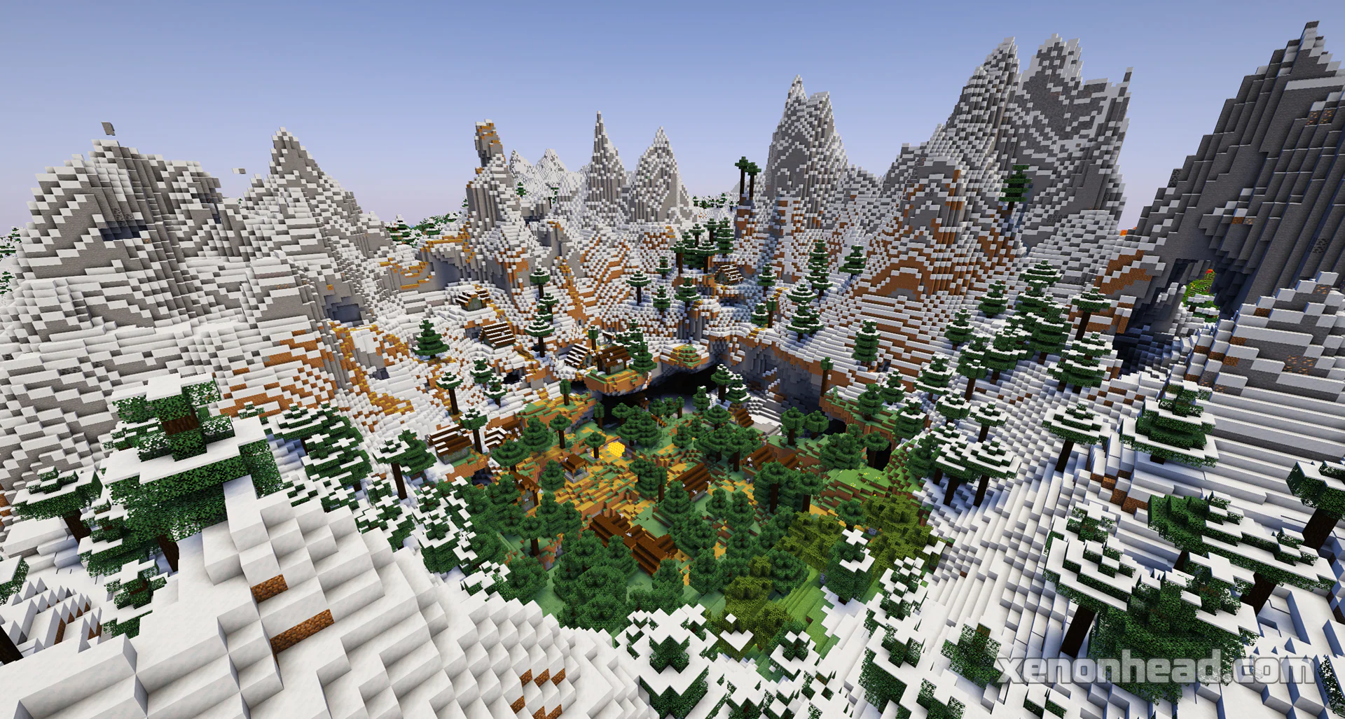 Zombie taiga crater village