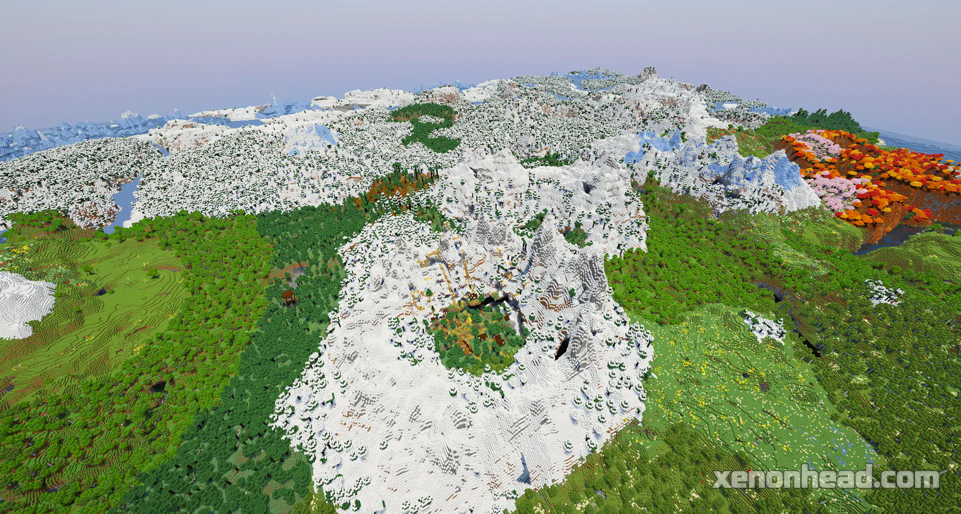 Zombie taiga crater village
