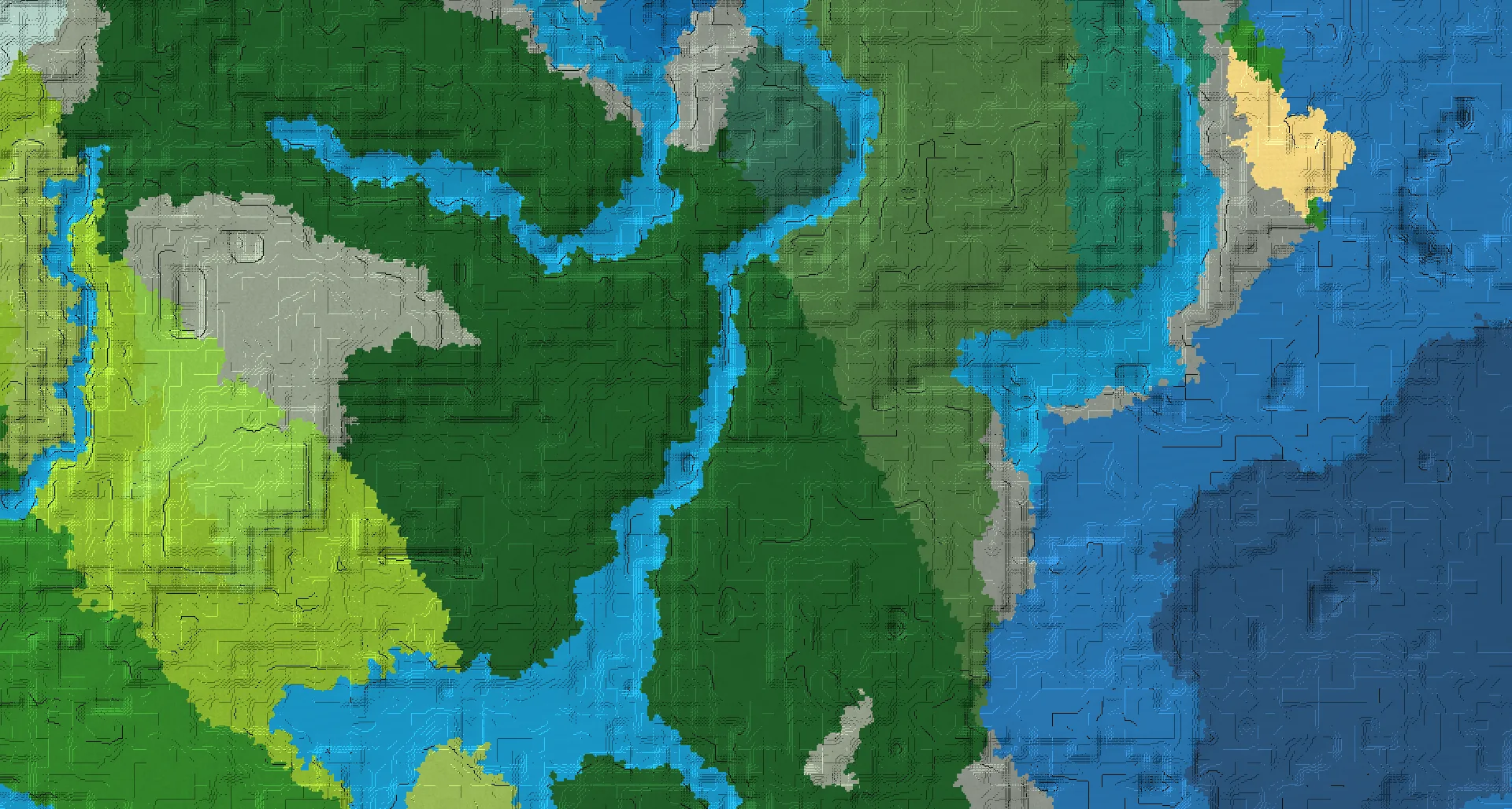Seed map — Dark forest at spawn