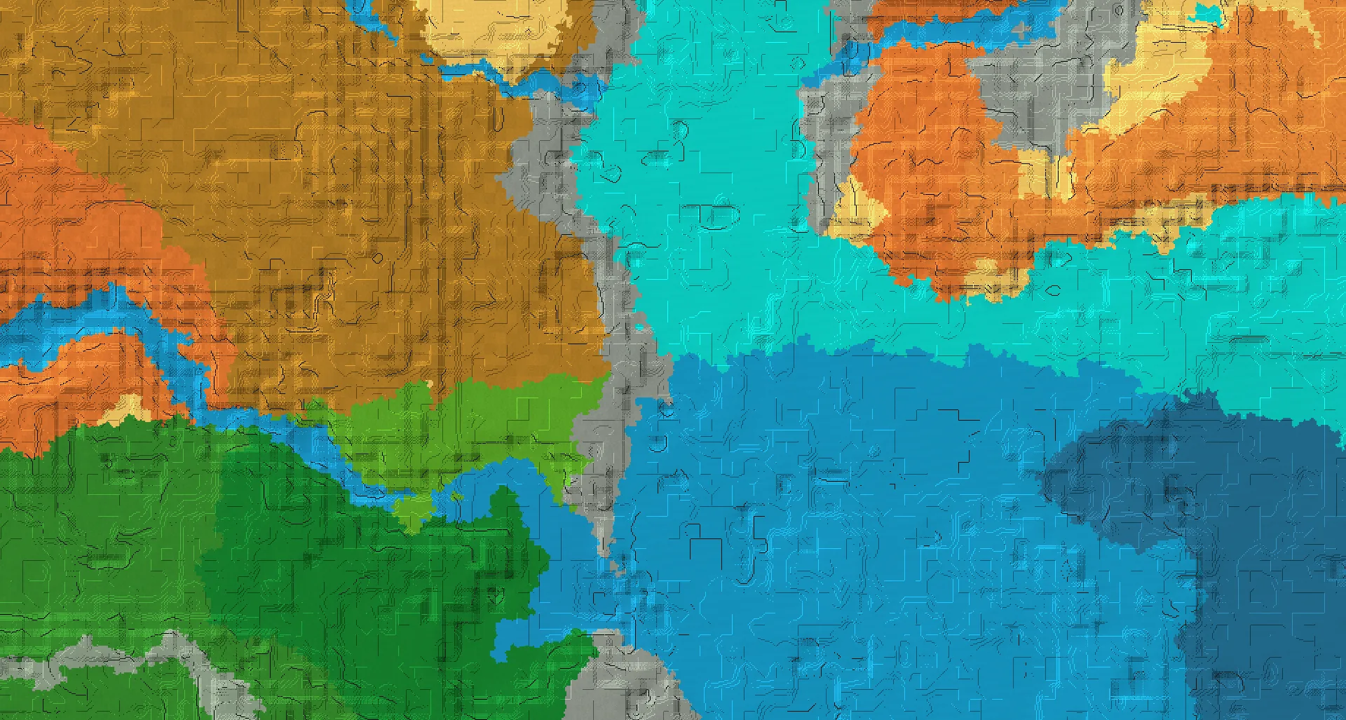 Seed map — Warm Ocean East of a Sparse Jungle Start