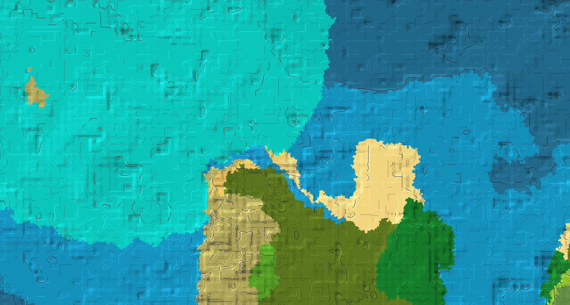 Seed map — Warm Ocean Northeast of a Windswept Savanna Start