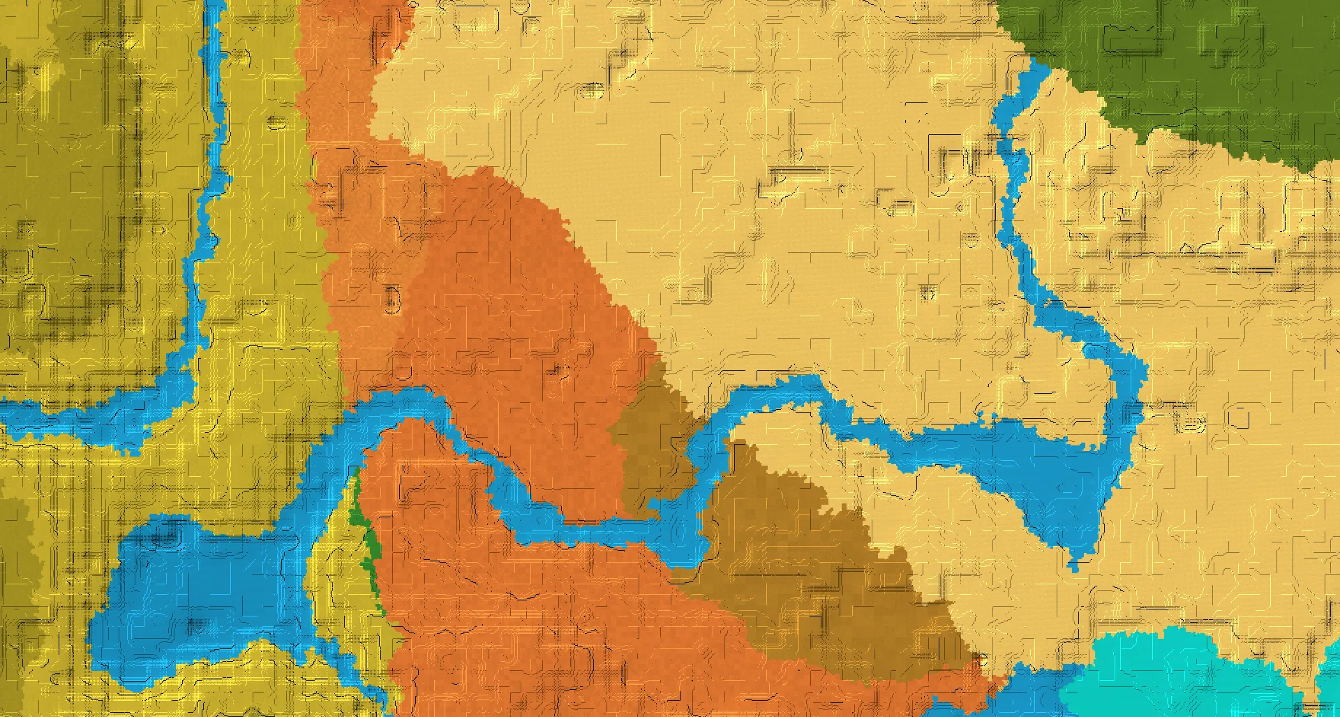 Seed map — Village and Ruined Portal from Badlands