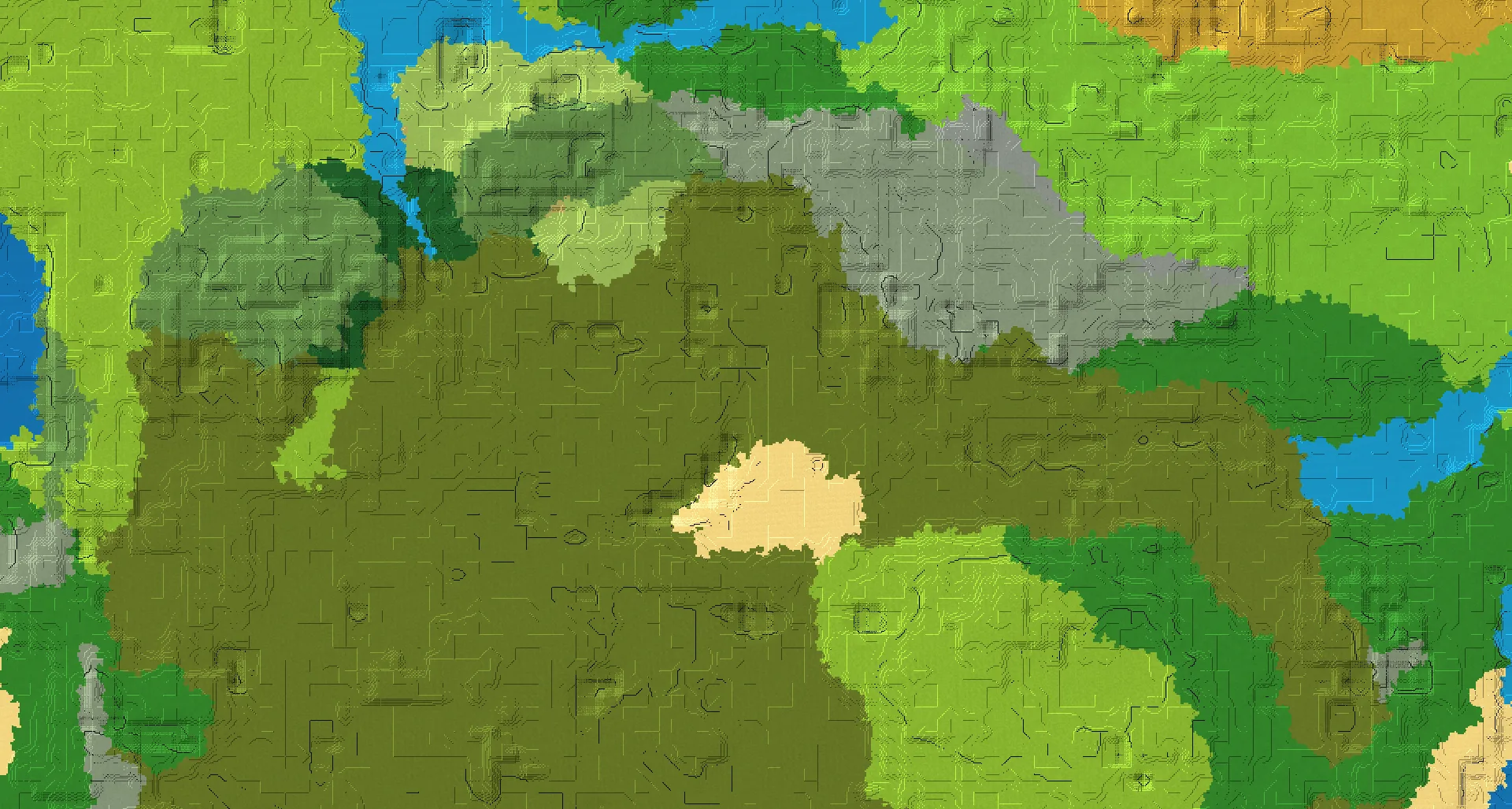 Seed map — Witch Hut Southwest of a Plains Start with Village
