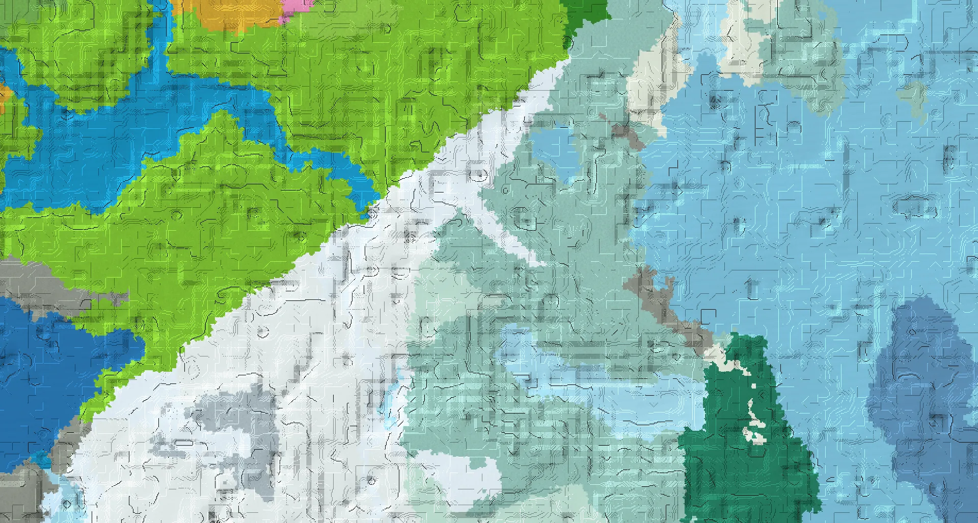 Seed map — Trail Ruins West of a Snowy Taiga Start