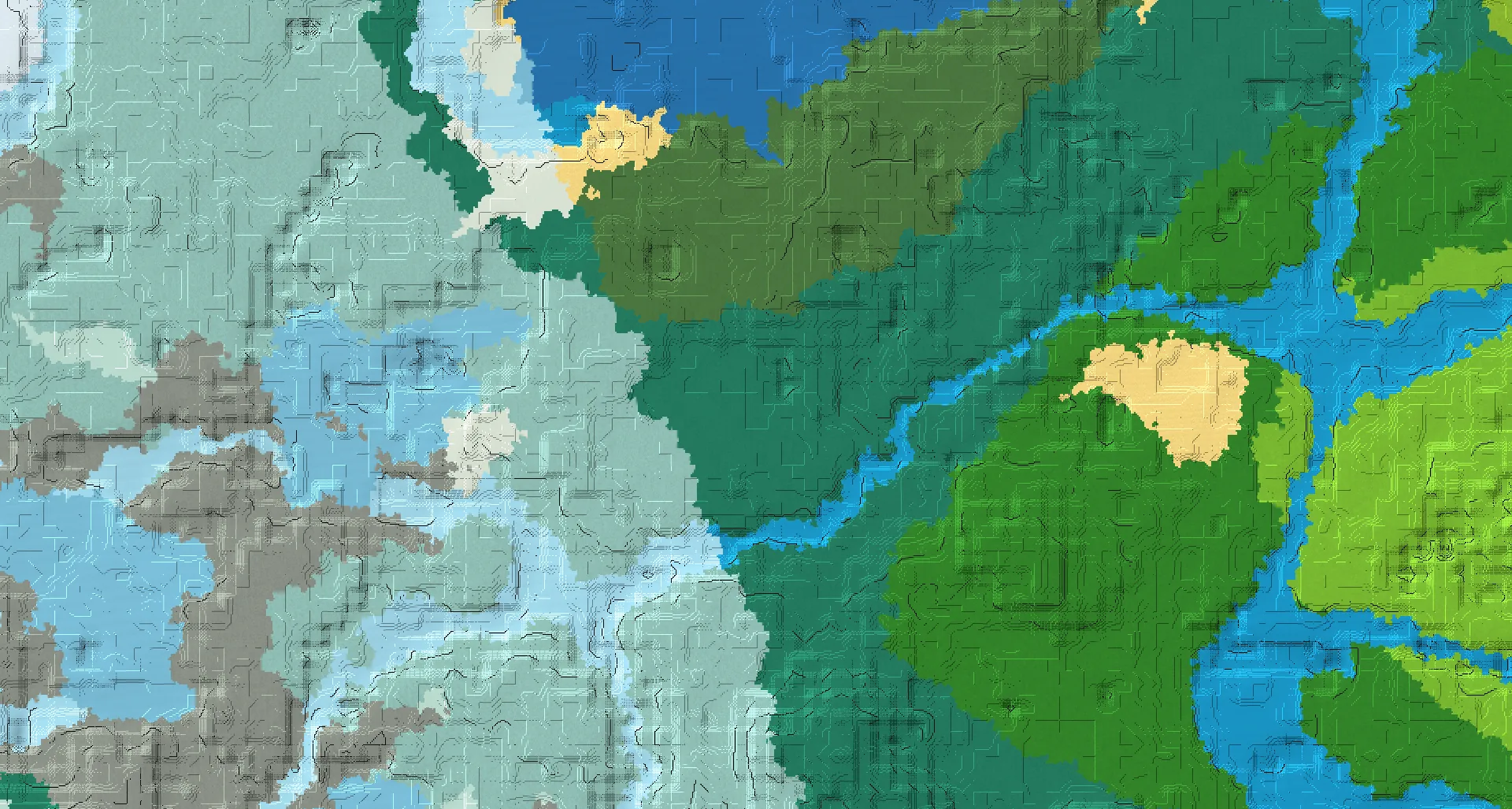 Seed map — Village and Pillager Outpost from Taiga