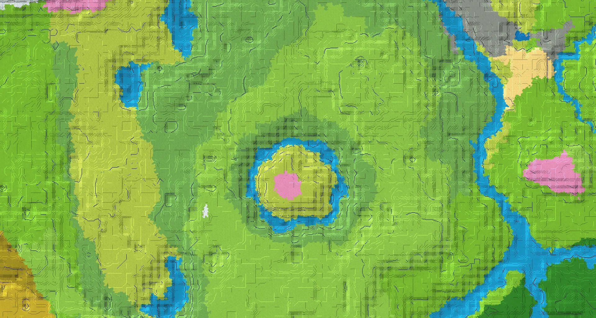 Seed map — Spawn on this cozy cherry island surrounded by meadow hills
