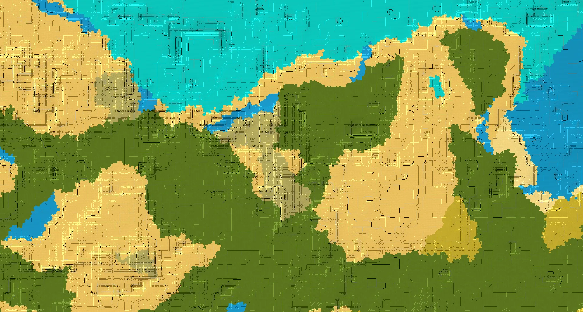 Seed map — A mangrove island with varied terrain