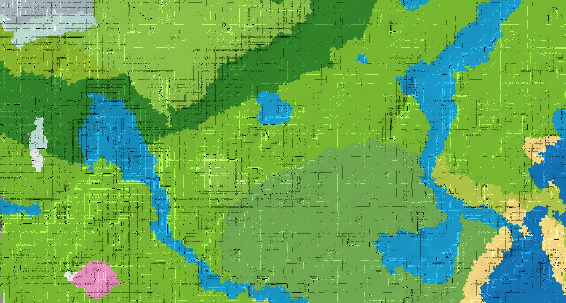 Seed map — Village Northeast of a Flower Forest Start