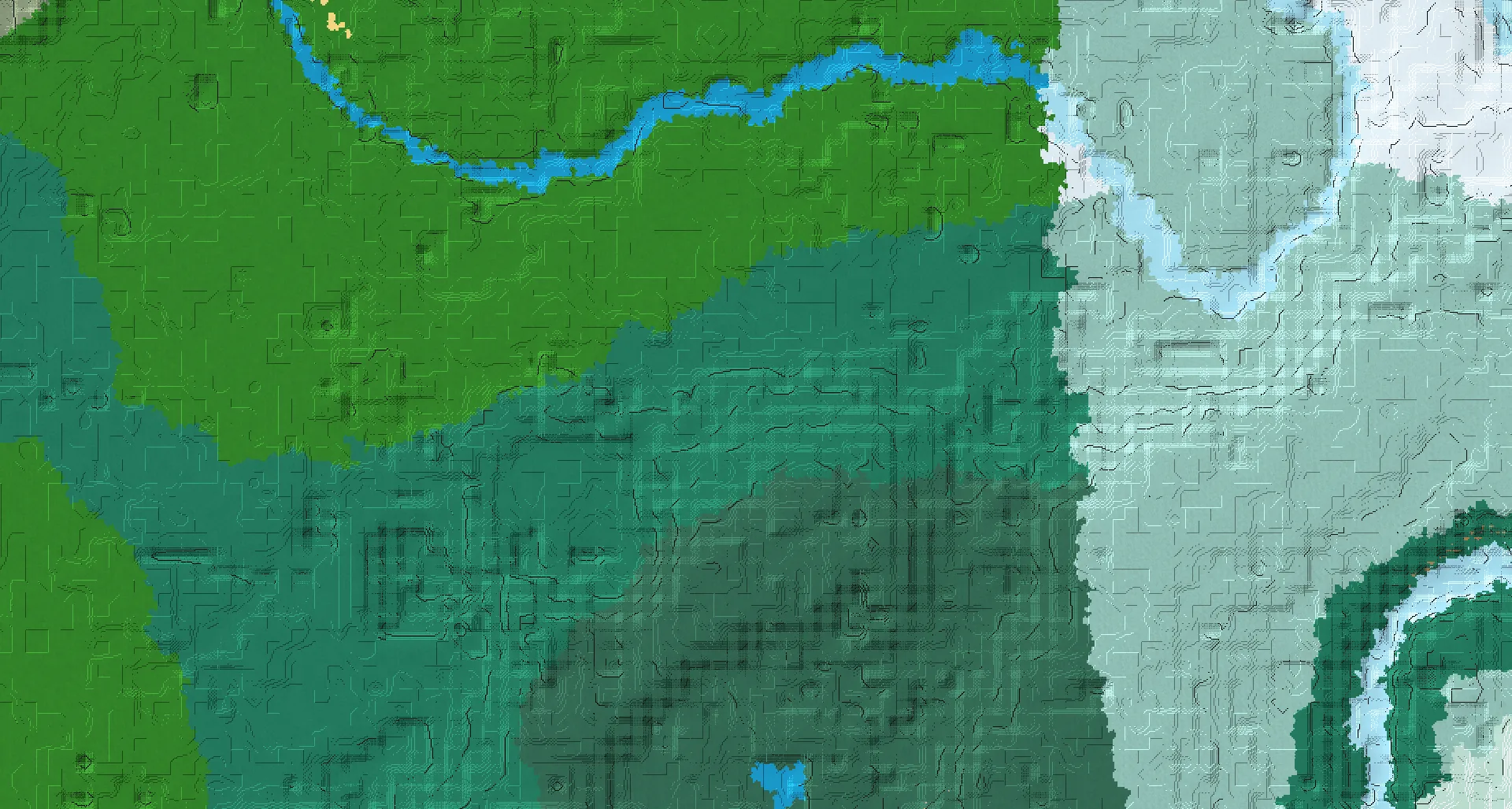 Seed map — Stronghold West of a Plains Start with Ruined Portal