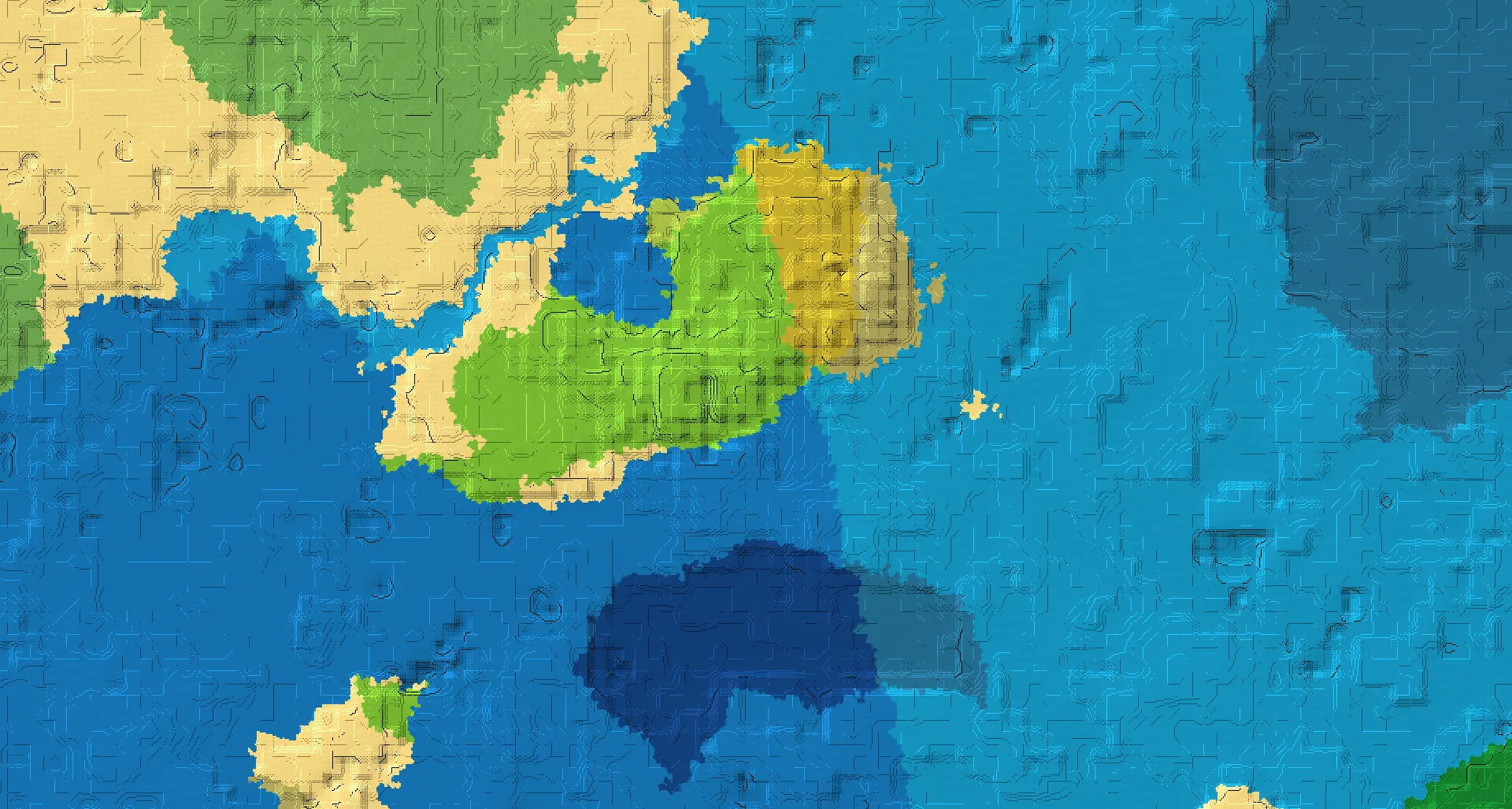 Seed map — Cliff-side plains village and Submerged shipwreck