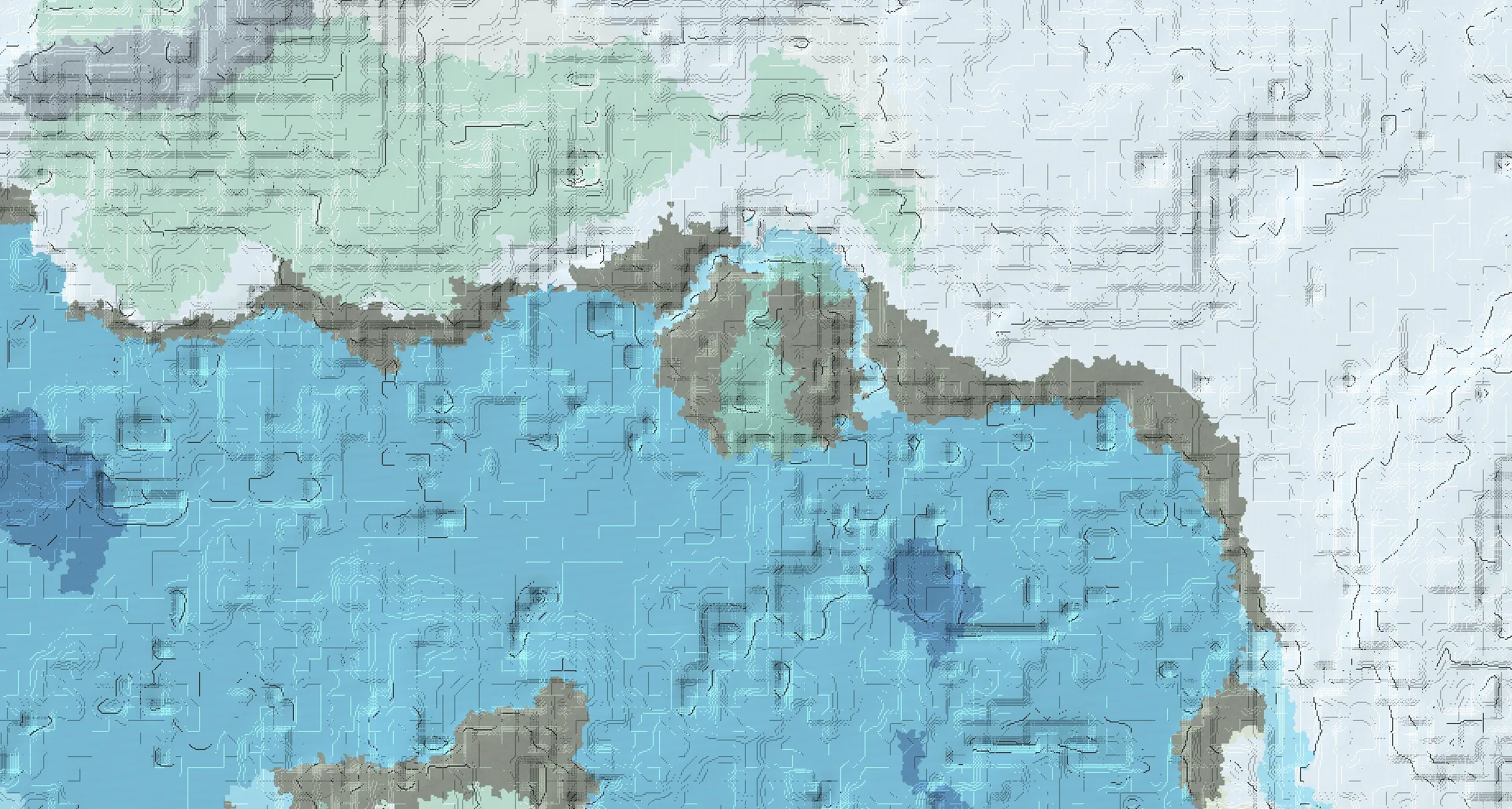 Seed map — Snowy Taiga Start with Trial Chambers with Ancient City