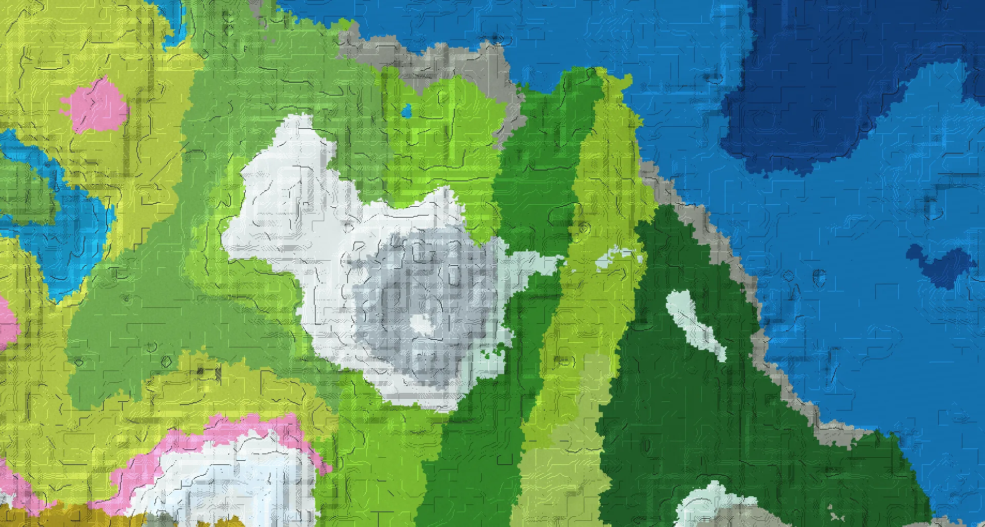 Seed map — Jagged Peaks Southwest of a Birch Forest Start