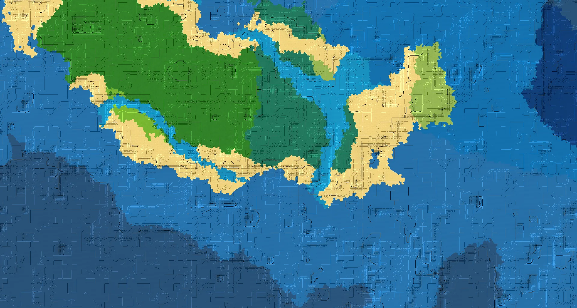 Seed map — Beach South of a Taiga Start