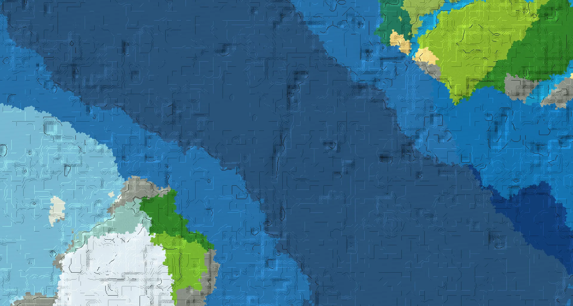 Seed map — Ocean-focused Start in Forest with Ocean Monument