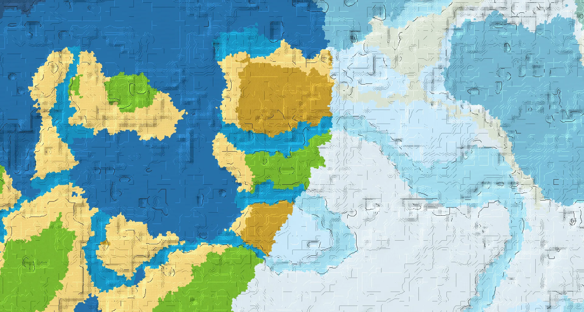 Seed map — Ruined Portal West of a Snowy Plains Start