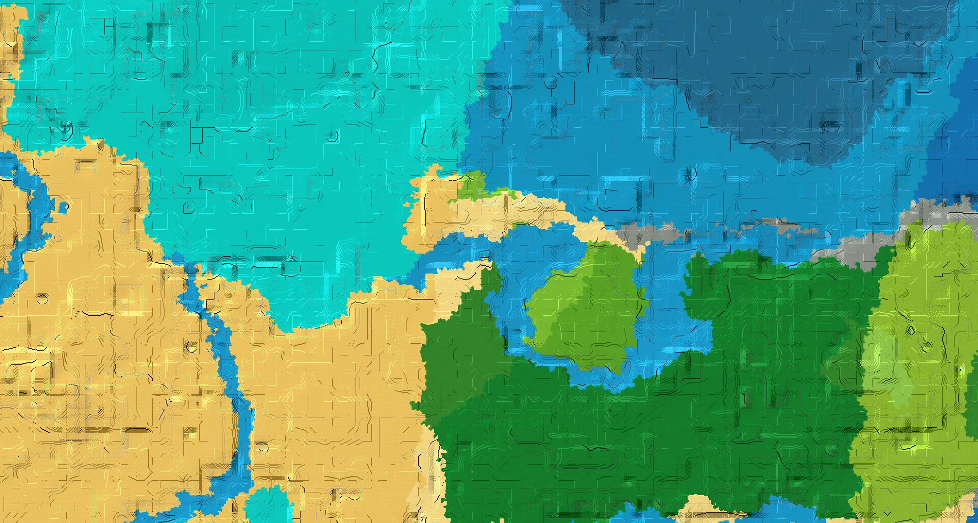 Seed map — Buried Treasure East of a Desert Start