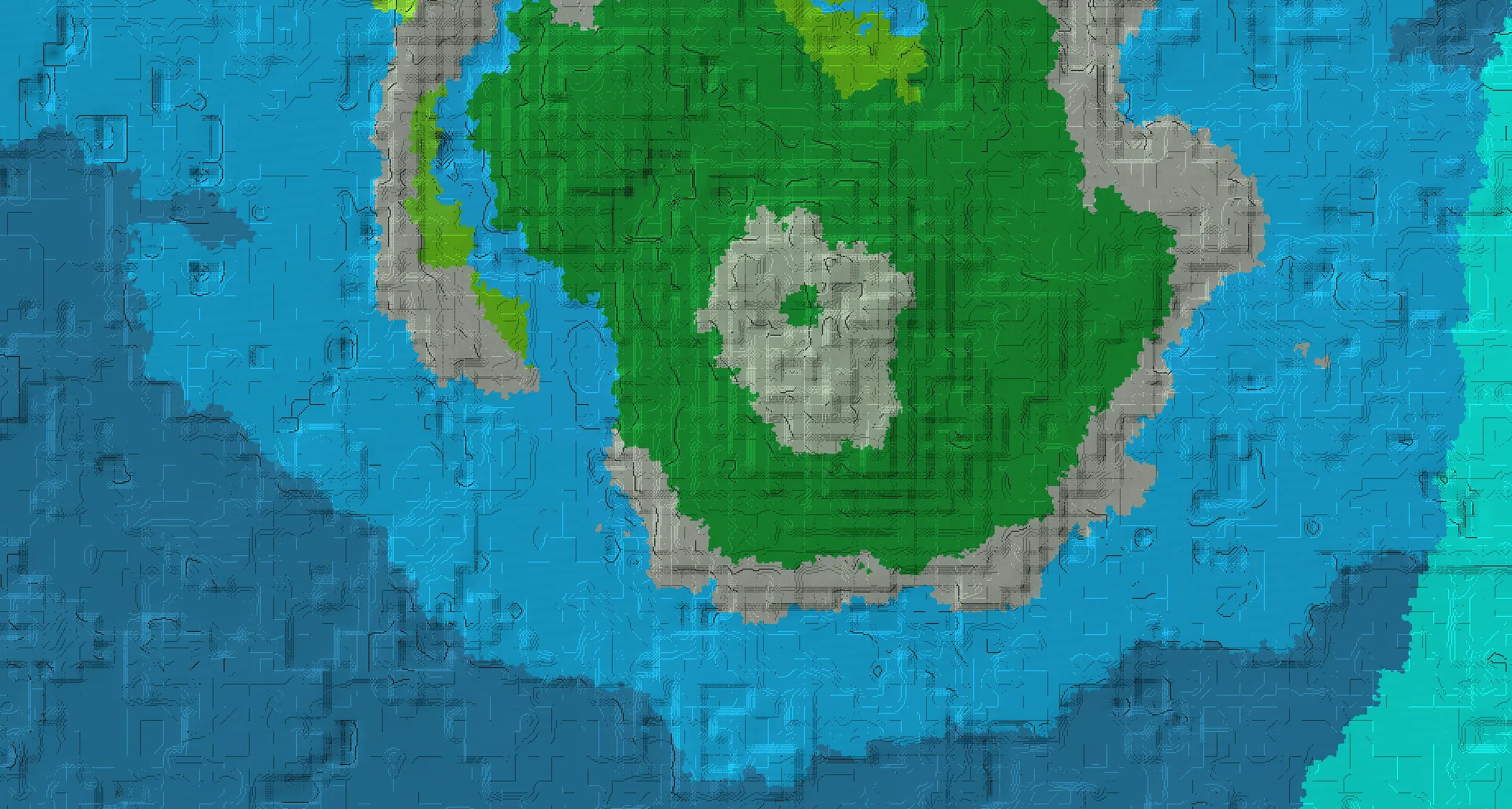 Seed map — Jungle mountain island