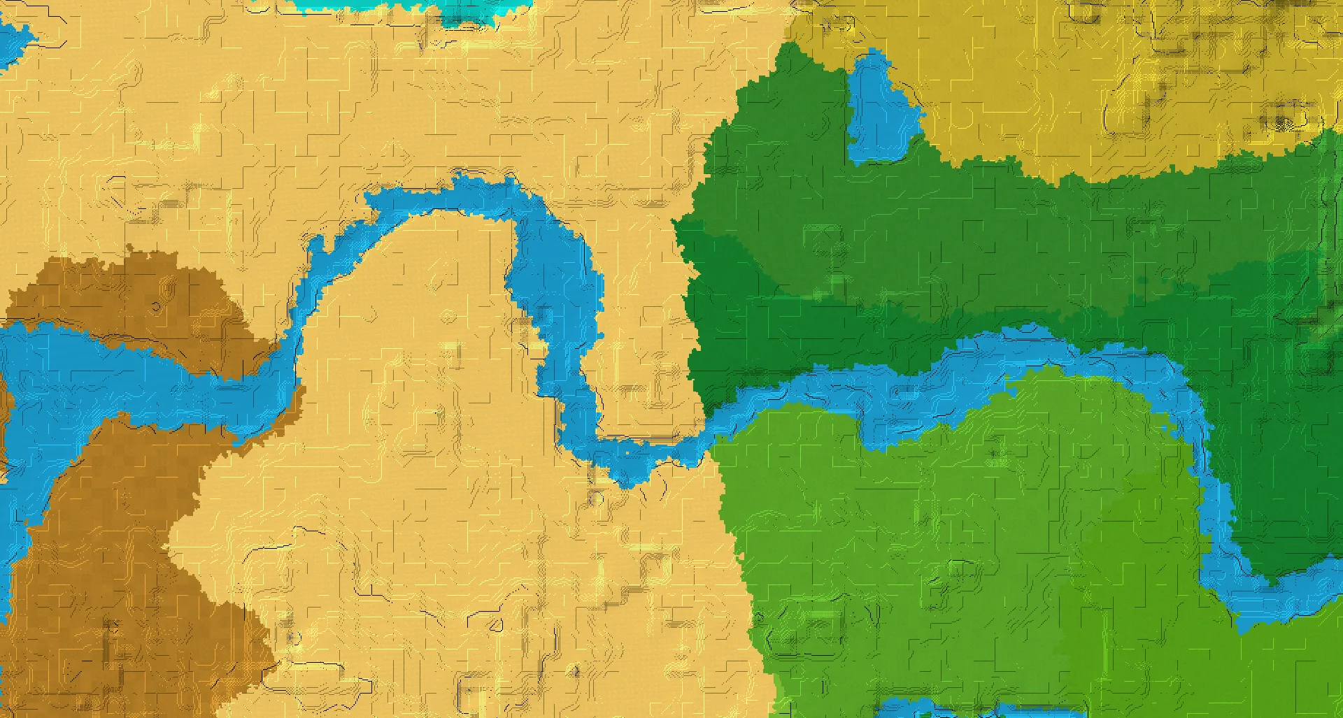 Seed map — Village and Ruined Portal from Desert with Desert Temple