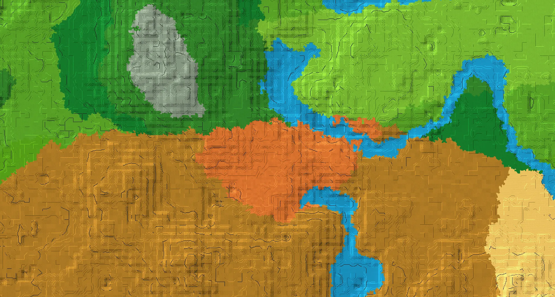 Seed map — Badlands Start with Ruined Portal with Ancient City