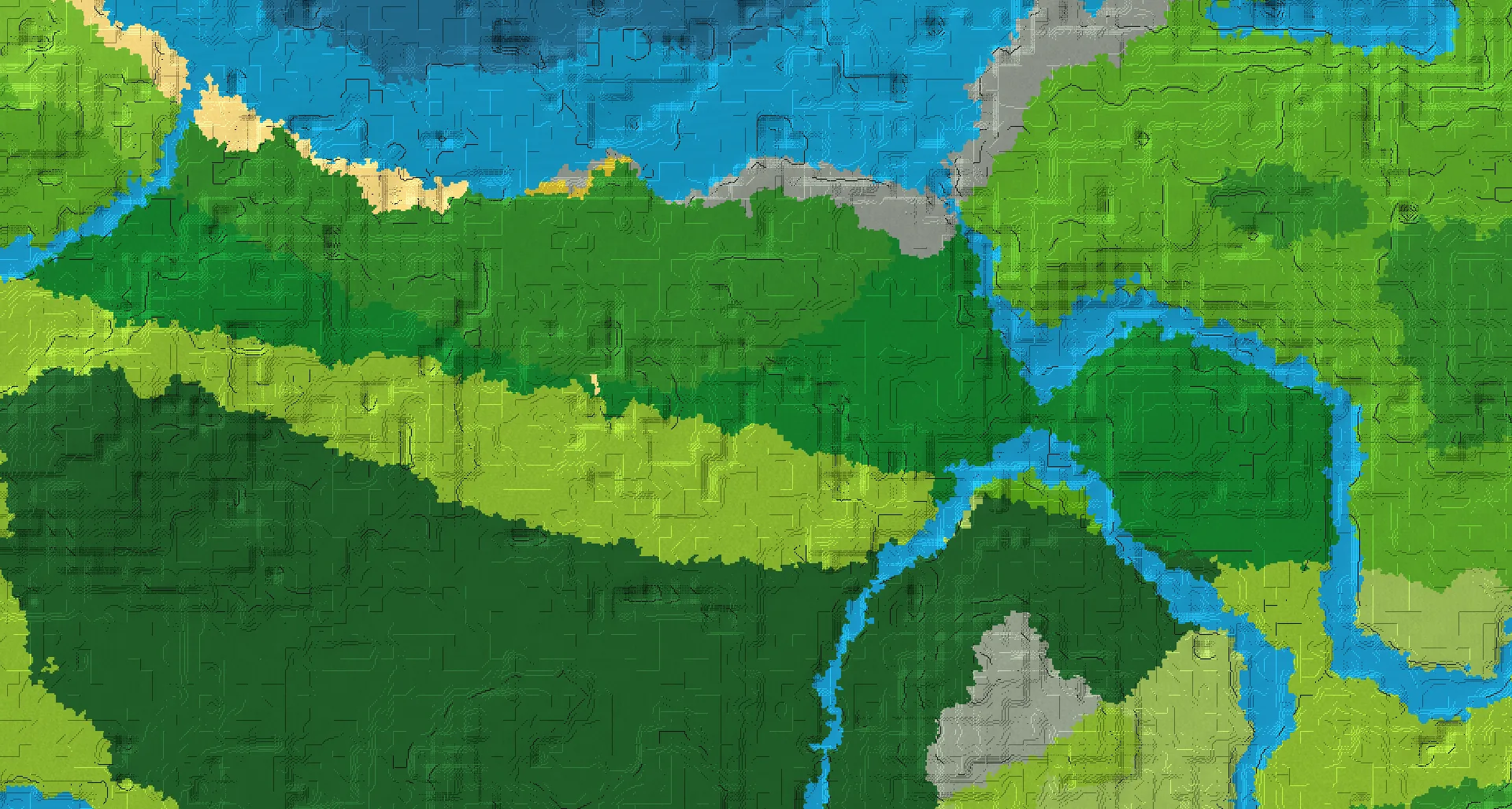 Seed map — Jungle Temple Northwest of a Birch Forest Start