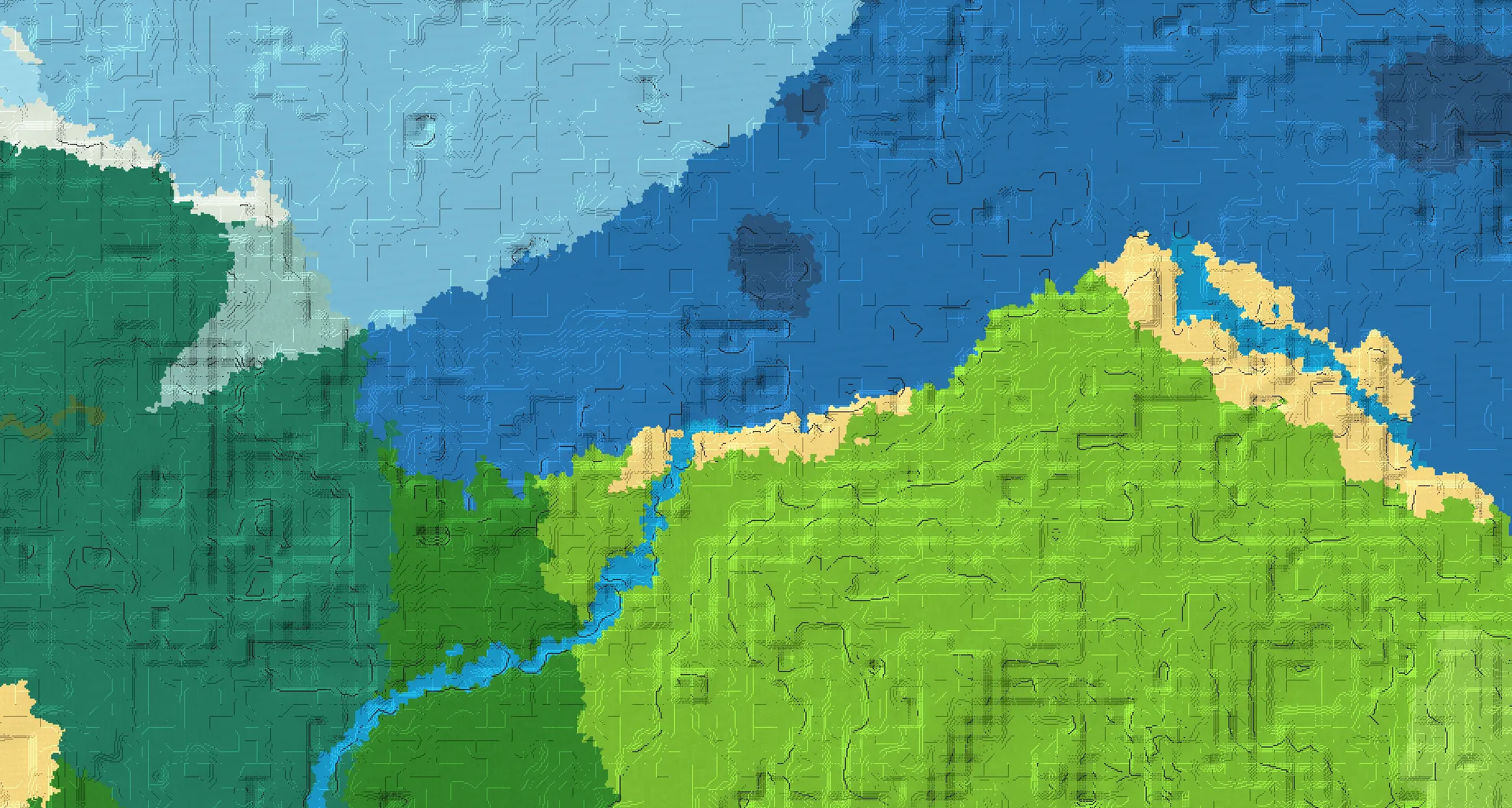 Seed map — Cold Ocean North of a Plains Start
