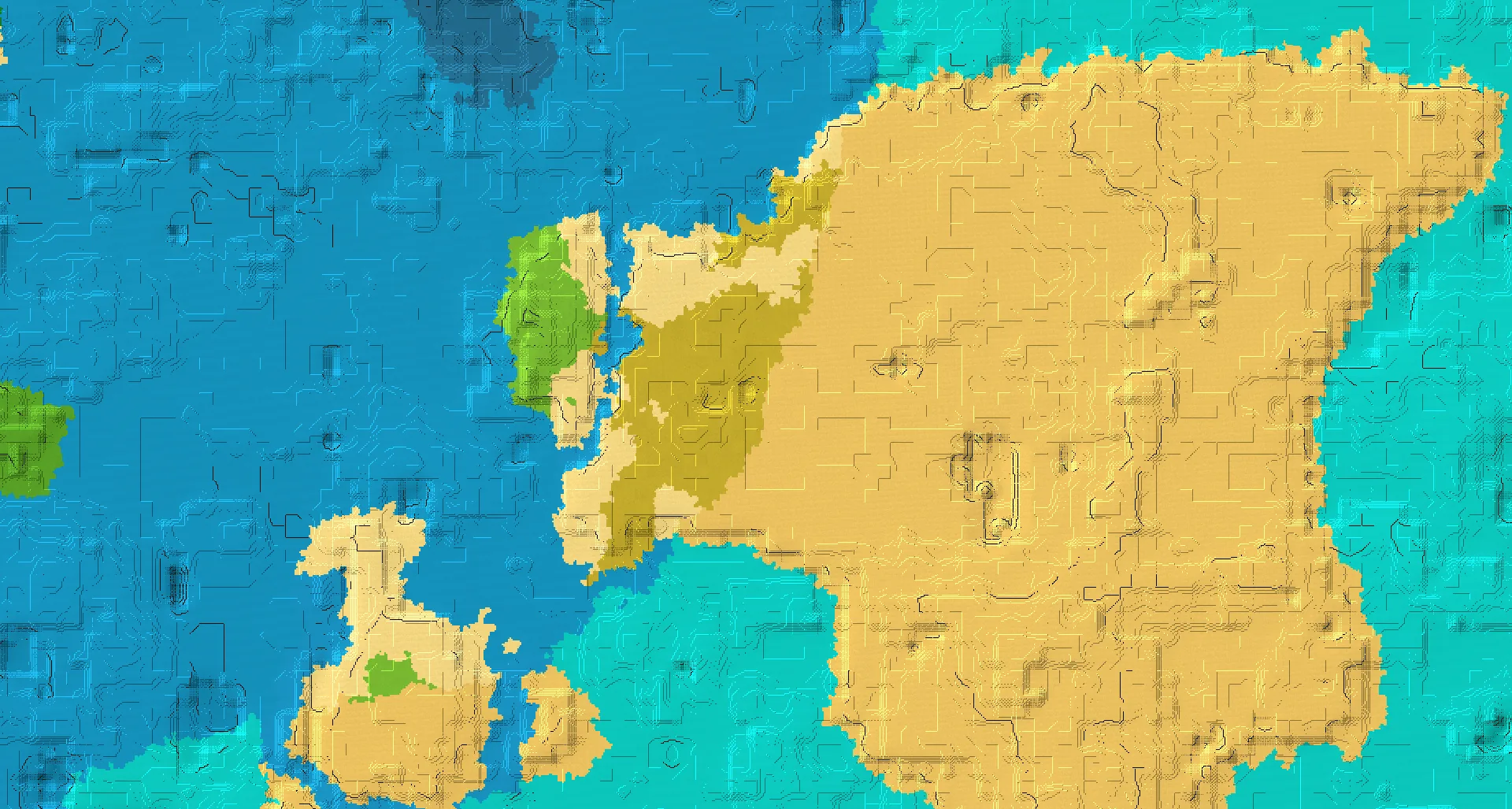 Seed map — Desert Temple and Ruined Portal from Savanna with Village