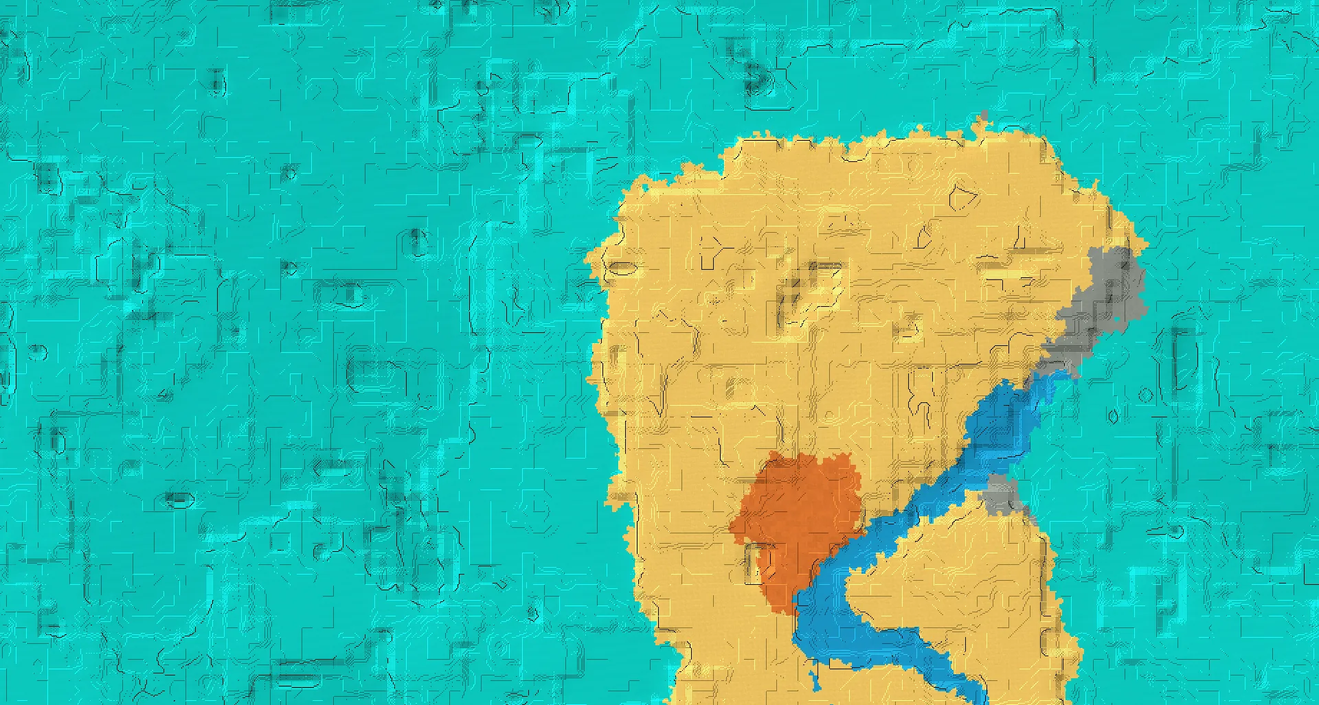 Seed map — Mineshaft North of a Desert Start