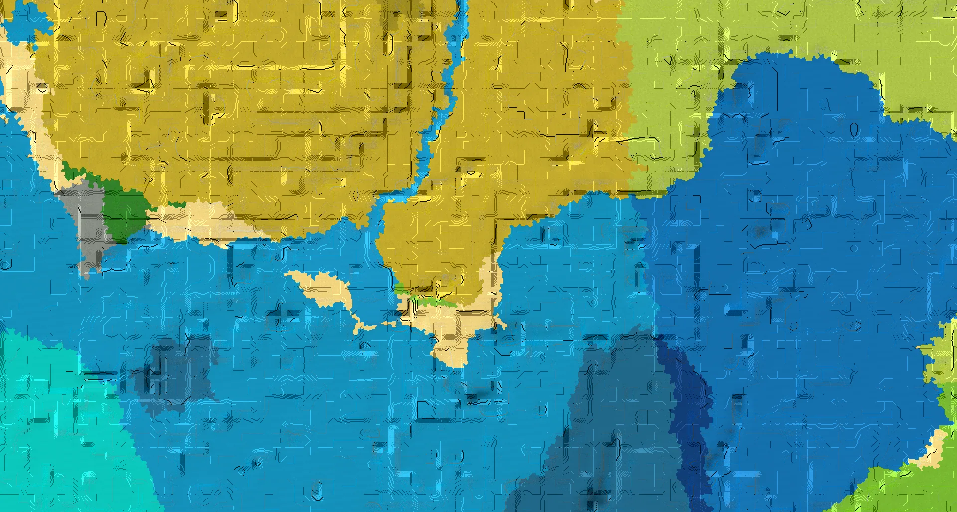 Seed map — 2 Villages near a Savanna Start at 112, 96