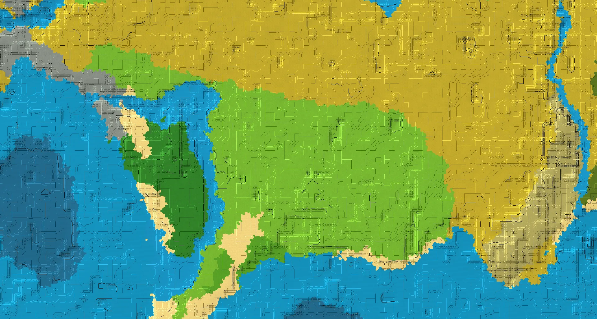 Seed map — 2 Villages near a Plains Start at 96, 96