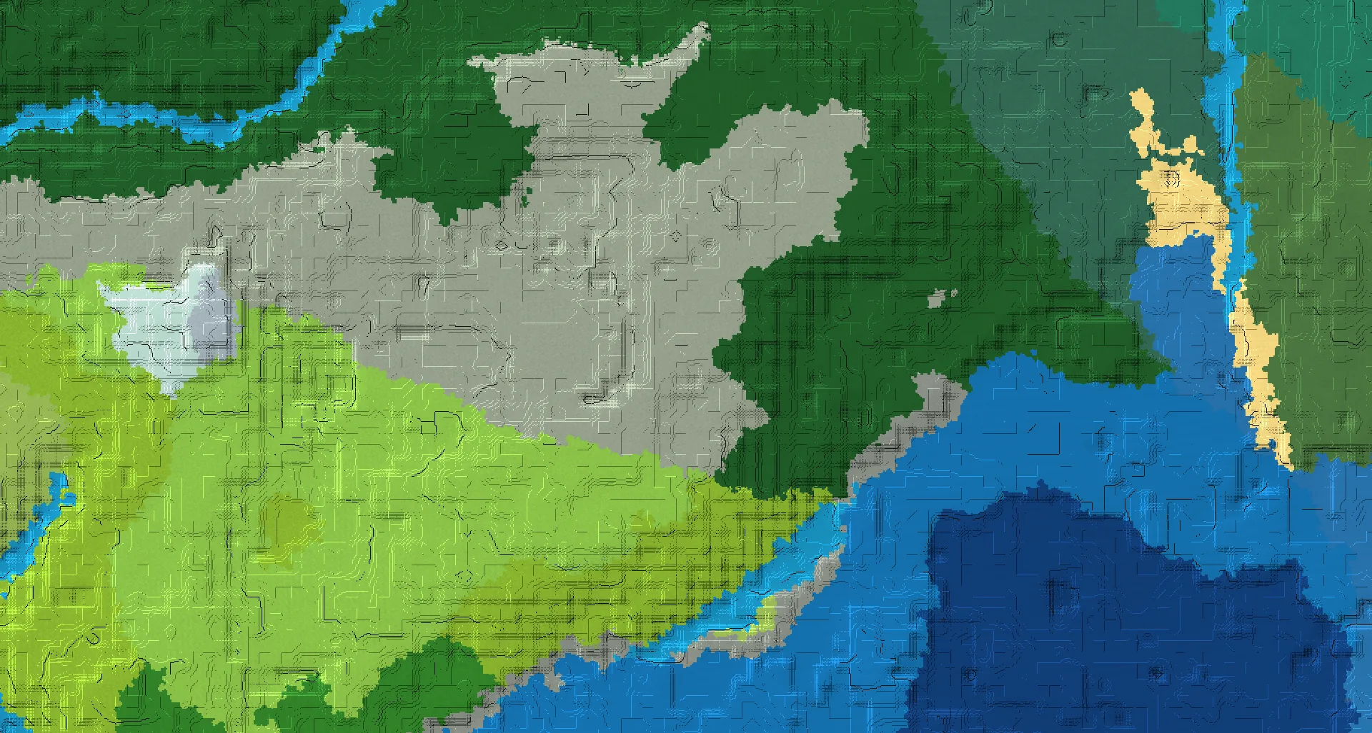 Seed map — Woodland Mansion and Pale Garden from Dark Forest